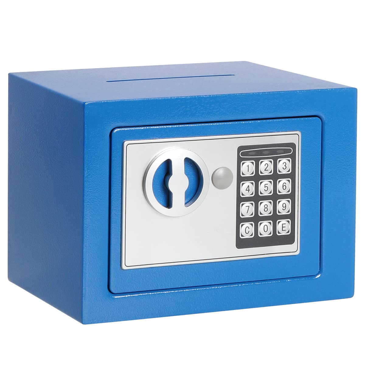 Decaller Digital Safe Box with Keypad & 2 Emergency Keys - 0.17 Cubic Feet Security Safe for Money, Jewelry, Guns & Documents - Home, Office, Hotel & Business Use - Compact & Secure Storage Solution