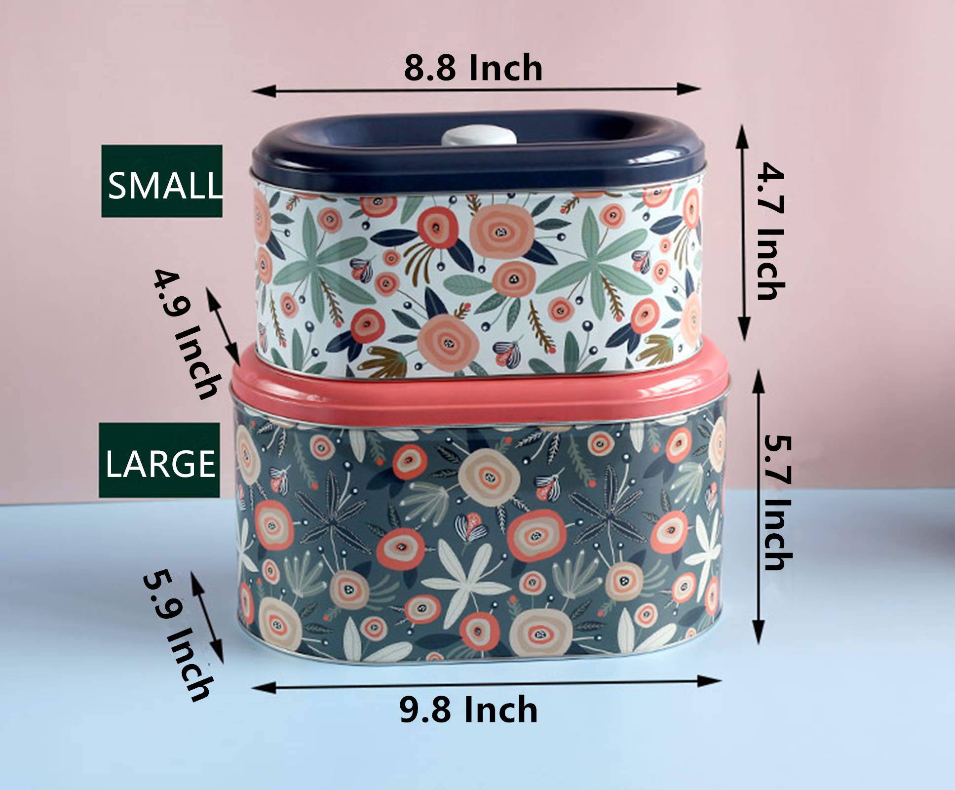 Stainless Steel Cookie Storage Tin with Airtight Lid - Food-Safe Snack Container for Biscuits, Chocolates & Toddler Snacks | Perfect for Kitchen Pantry Organization, Party Treats & Gift Giving