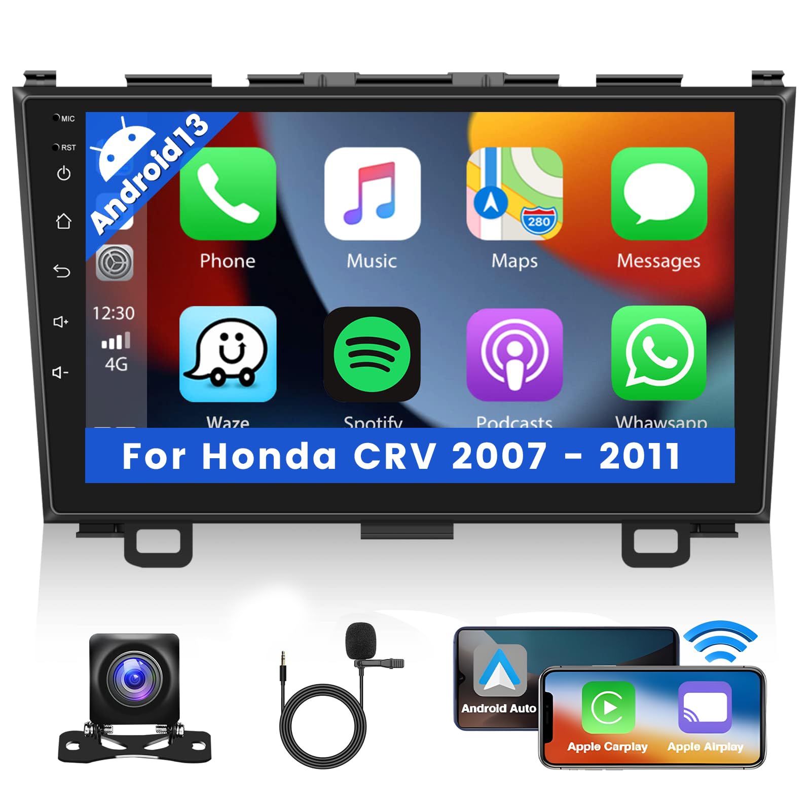 Android 13 Car Stereo for Honda CRV 2007-2011 | 9
