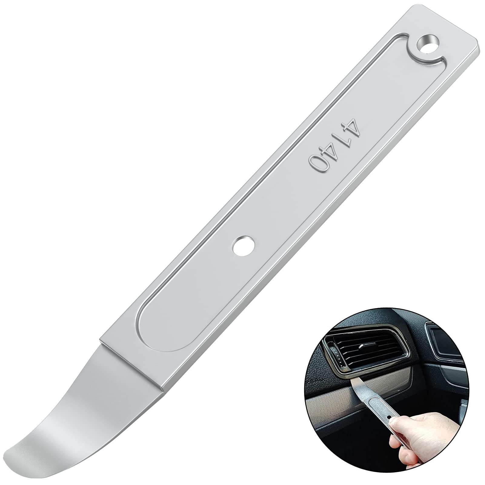 4140 Steel Pry Bar - Professional Trim Removal Tool for Auto & Aircraft Interiors | Mini Pocket Pry Bar for Door Panels & Exterior Parts | Perfect for Mechanics & DIY Car Repairs