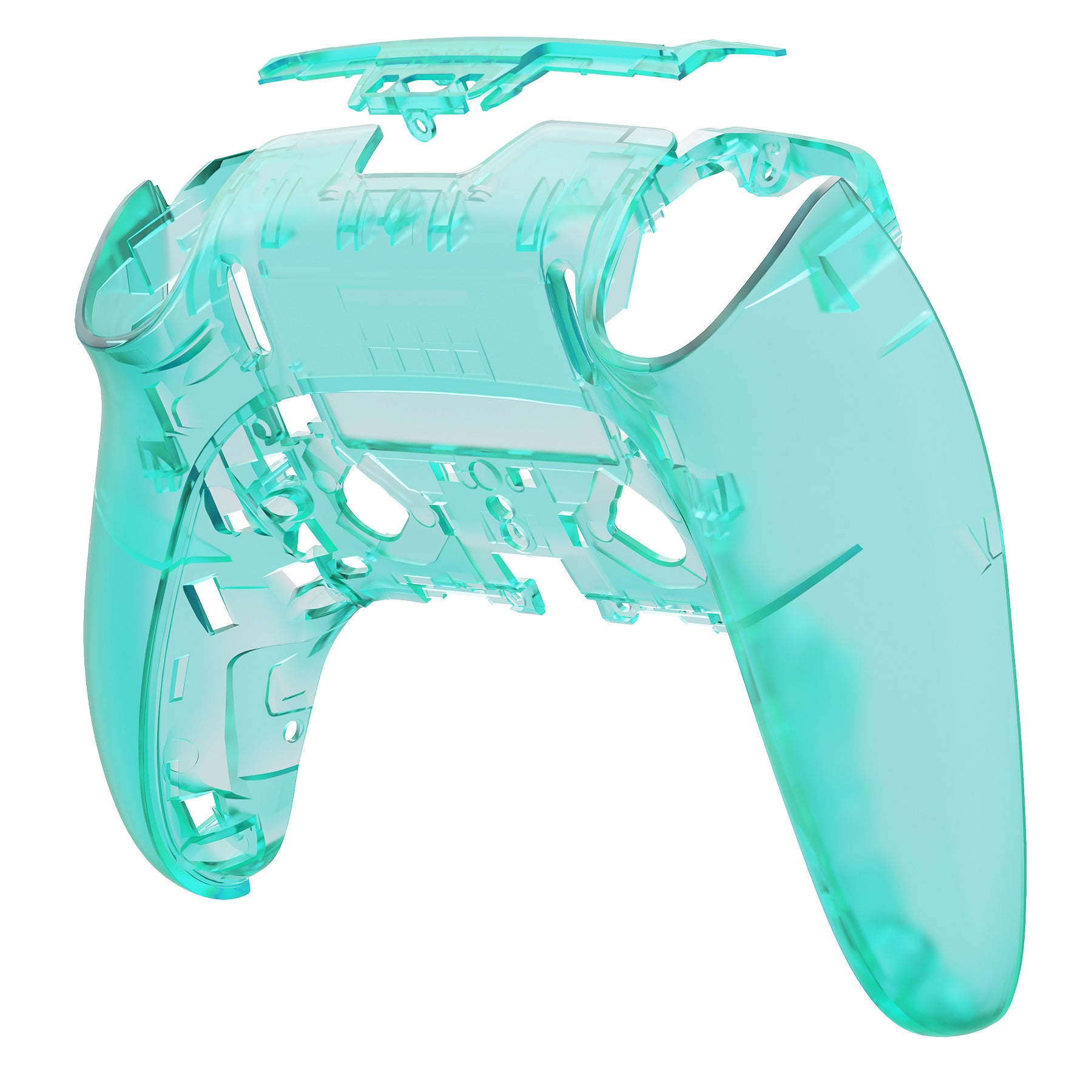 eXtremeRate Emerald Green Custom Back Housing & Bottom Shell for PS5 Edge Controller - DIY Replacement Cover for Enhanced Grip & Comfort - Perfect for Gaming, Streaming & Competitive Play