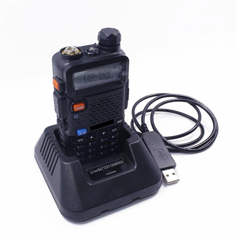 Baofeng UV-5R UV-5RE DM-5R USB Battery Charger - Portable Walkie Talkie & Ham Radio Charging Station - Perfect for Emergency Communication, Outdoor Adventures, and Two-Way Radio Enthusiasts