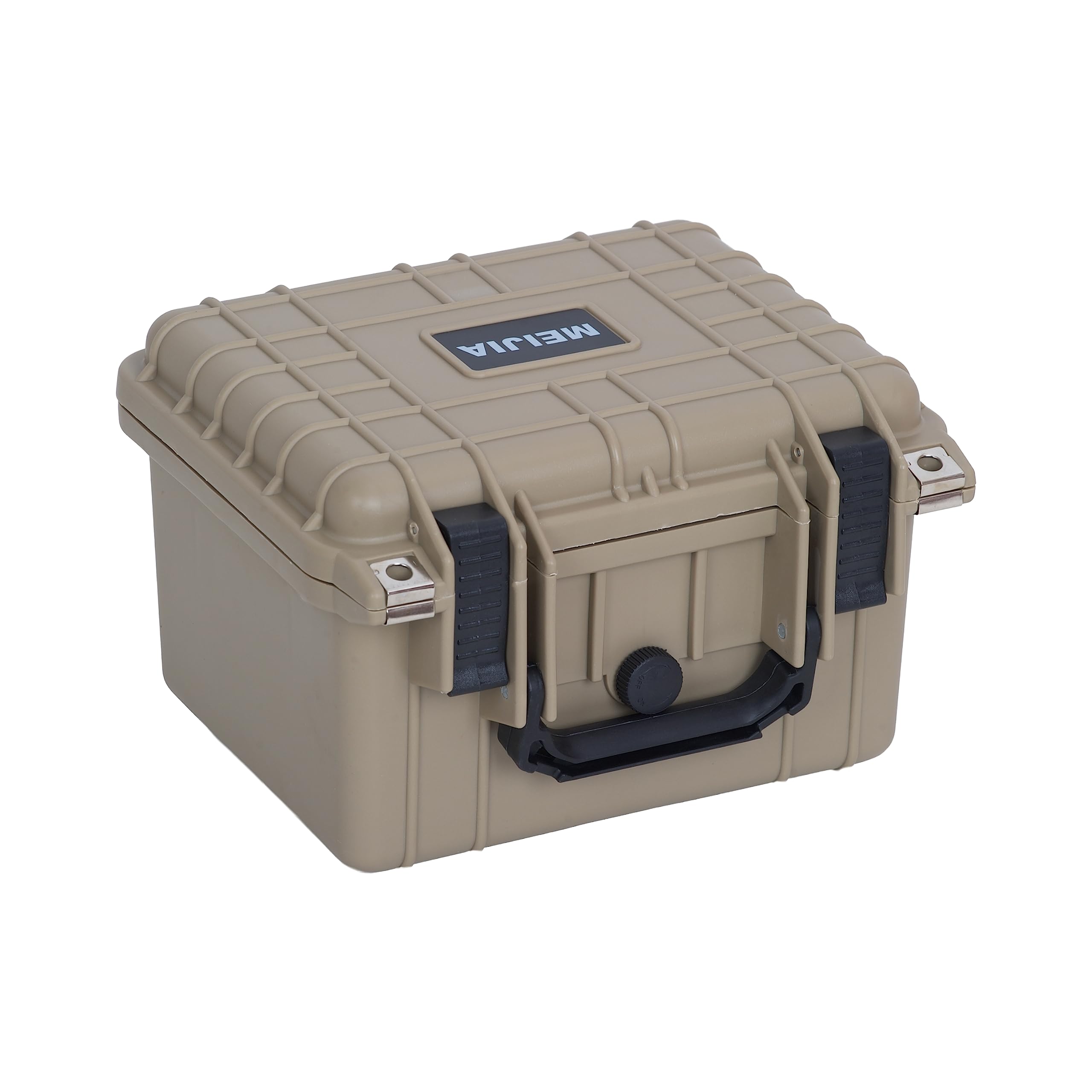 MEIJIA 10.62 x 9.68 x 6.87 Inches All-Weather Waterproof Hard Protective Case with Customizable Foam - Perfect for Drones, Cameras & Equipment (Desert Tan) | Travel, Outdoor Adventure & Professional Gear Storage