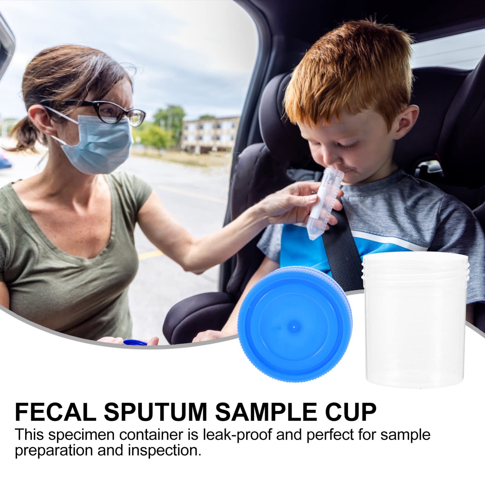 30pcs Screw Top Urine Sample Cups with Lids - Disposable Medical Specimen Containers for Hospital, Lab & Home Use (Random Colors) - Ideal for Urine, Sputum & Fluid Collection