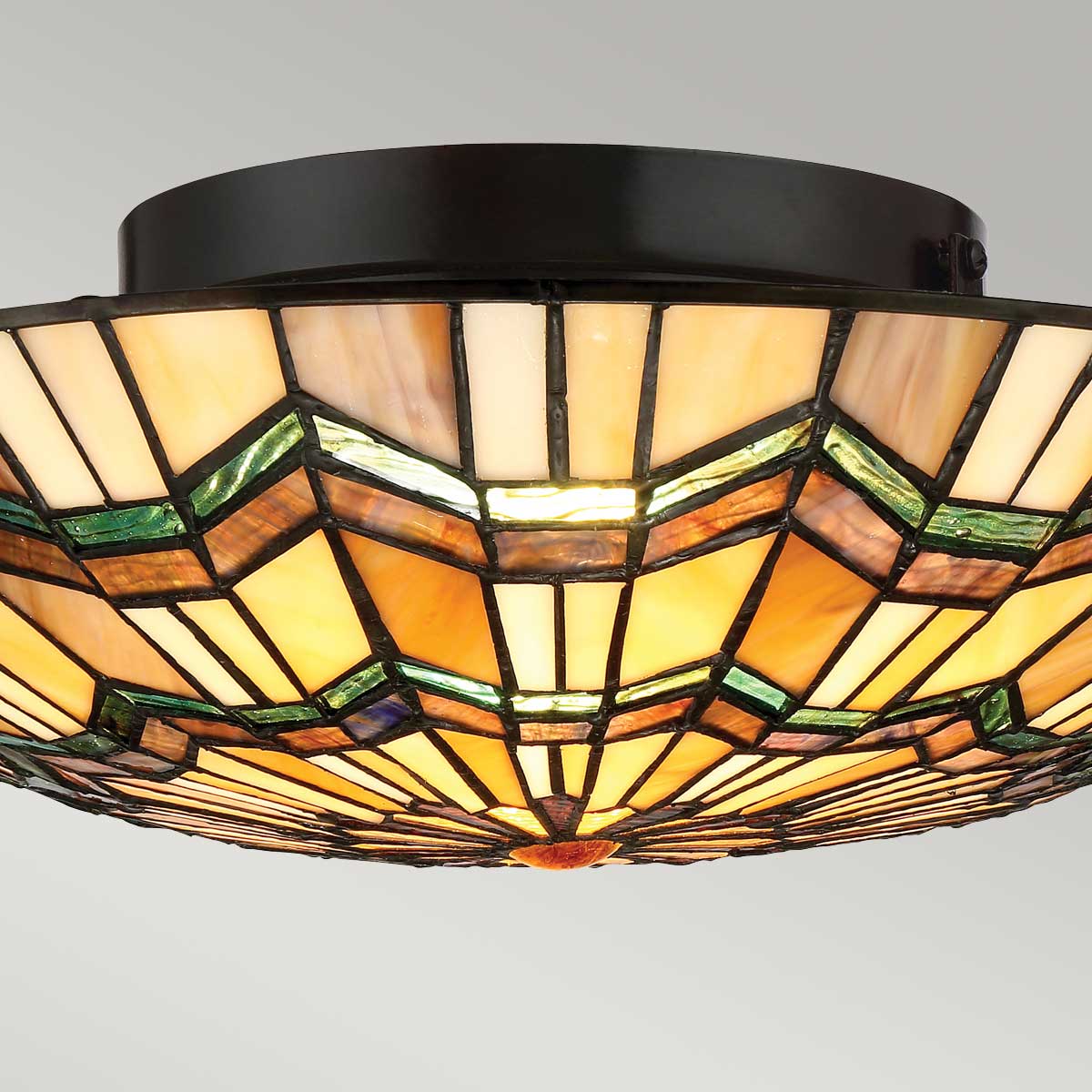 Alcott 2-Light Flush Mount Ceiling Light Fixture in Valiant Bronze with E27 Socket - Perfect for Bedroom, Hallway & Kitchen Lighting