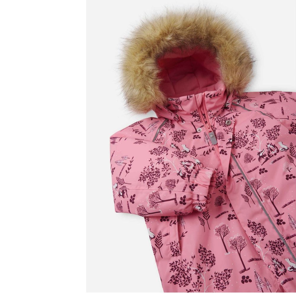 Reima Lappi Baby Snowsuit - Waterproof Winter Jacket & Pants Set for Infants & Toddlers (Sunset Pink) - Perfect for Snow Play, Outdoor Adventures & Cold Weather Protection