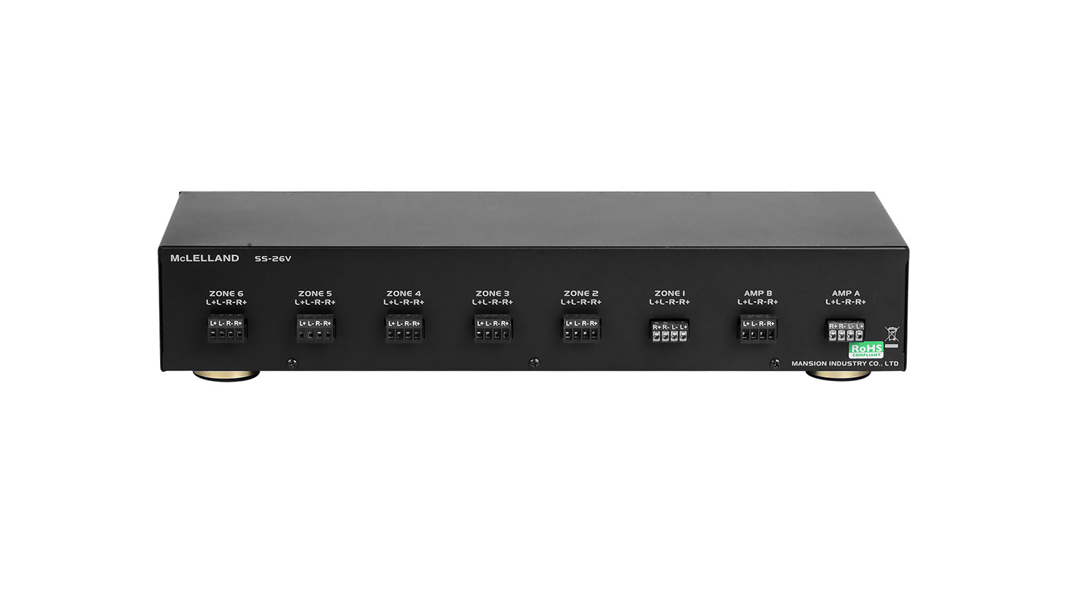 Premium 6-Way Speaker Selector Switch with Volume Control - McLelland SS26V - Perfect for Home Theater, Multi-Room Audio, and Professional Sound Systems