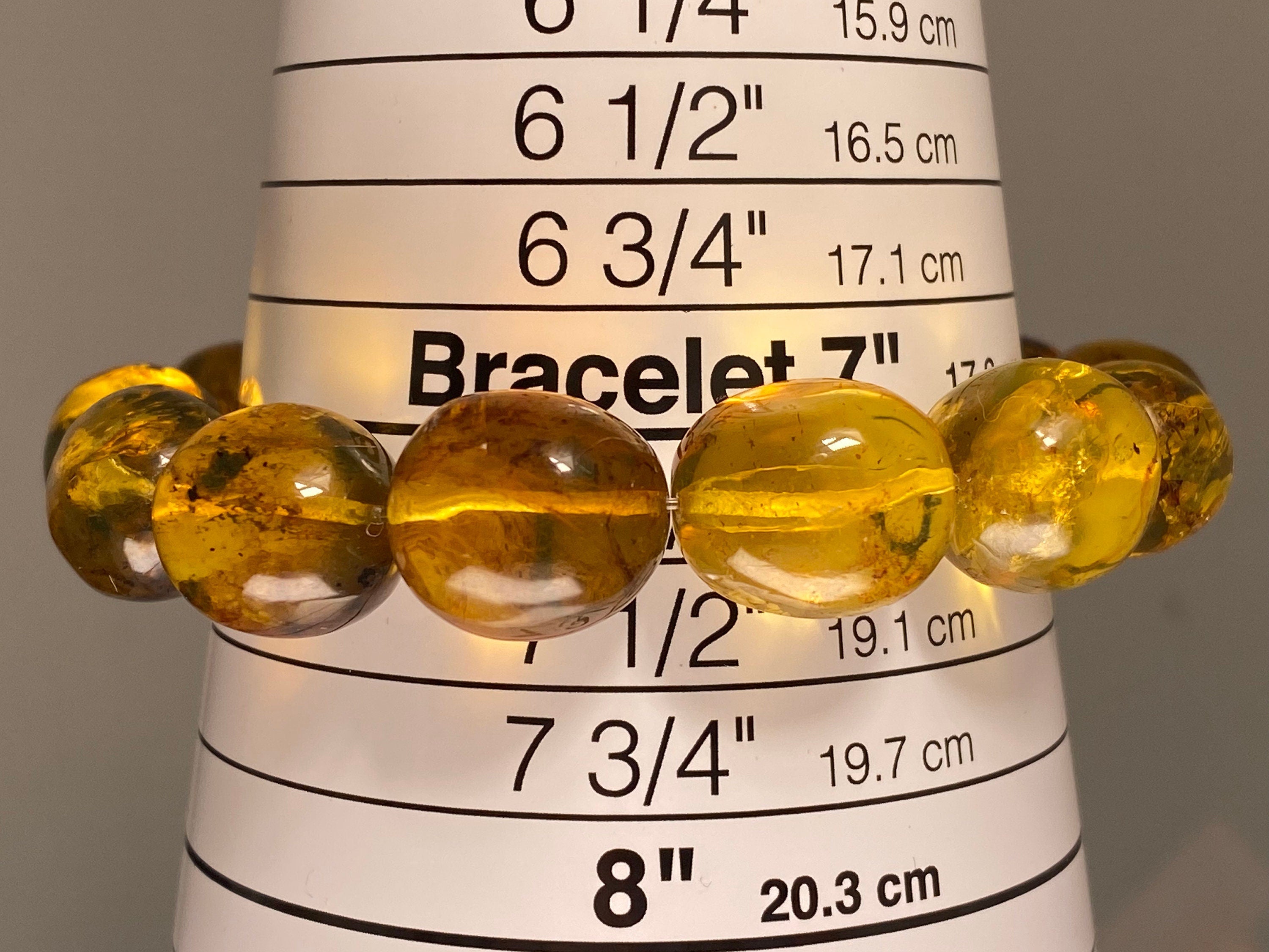 Authentic Mexican Amber Crystal Beaded Bracelet - Handmade Healing Stone Jewelry for Women, Men - Natural Stress Relief & Positive Energy - Perfect for Meditation, Yoga & Spiritual Gifts