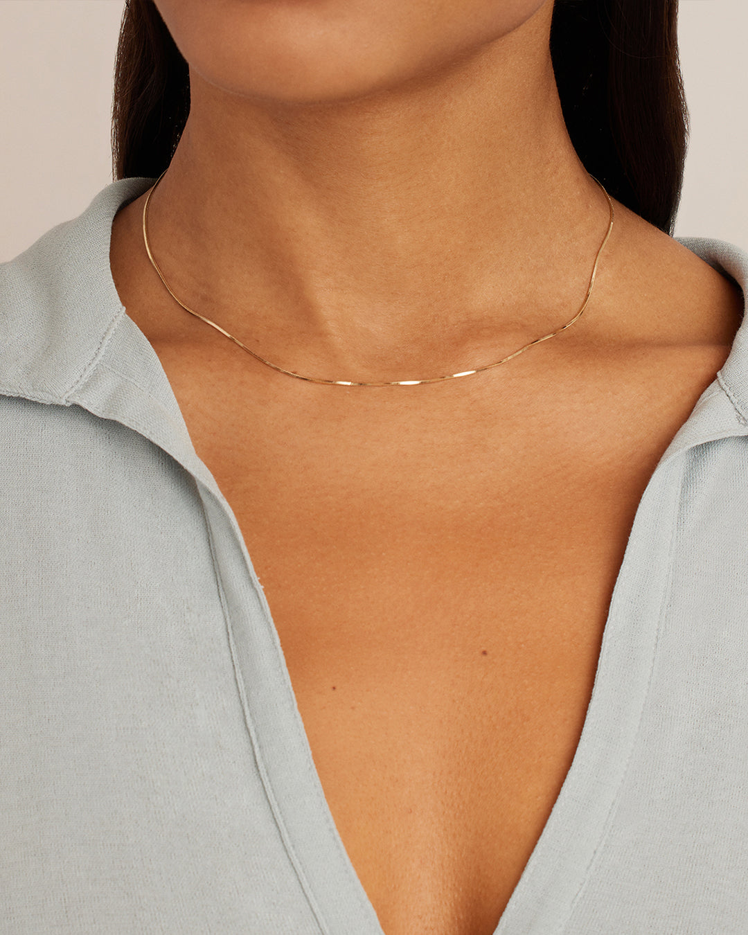 14K Gold Micro Mini Venice Necklace - Dainty & Elegant Jewelry for Women, Perfect for Everyday Wear, Date Nights & Special Occasions