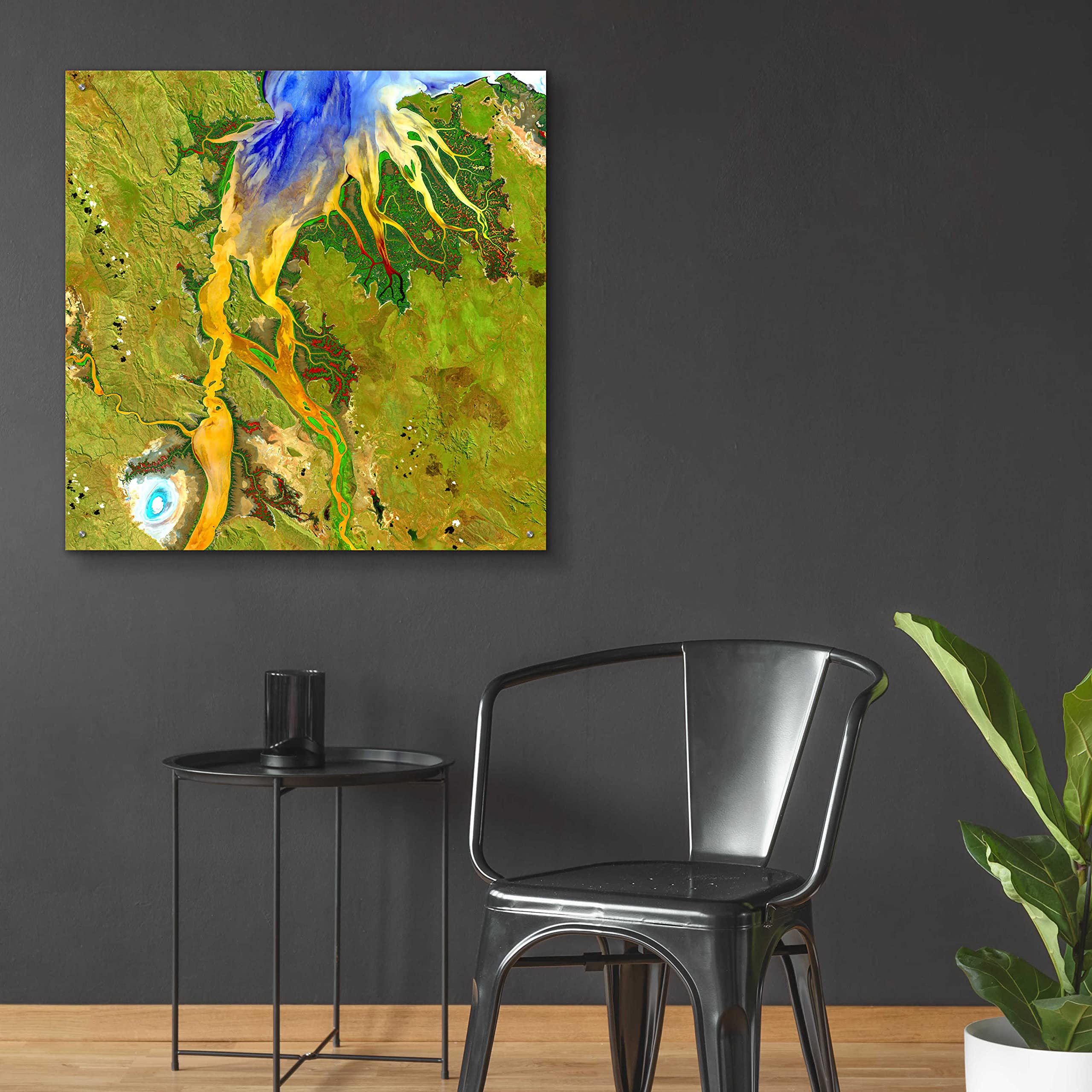 Epic Art 'Earth as Art: Nature's Patterns' - 36x36 Inch Acrylic Glass Wall Decor | Modern Home & Office Wall Art | Perfect for Living Room, Bedroom or Office Decor