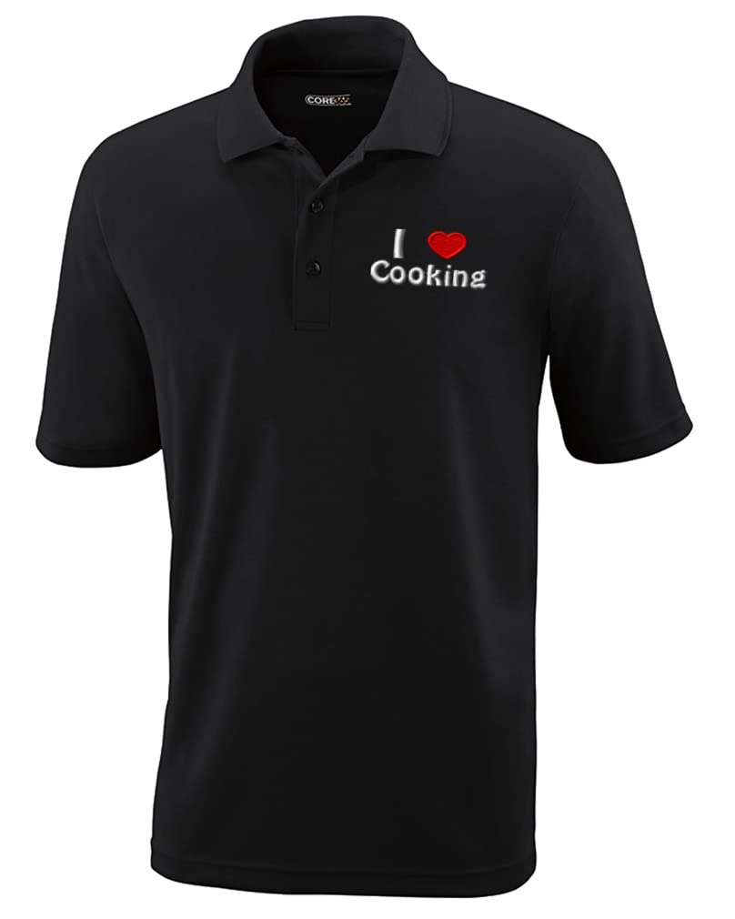 Custom Performance Golf Polo Shirts for Men & Women - Breathable Moisture-Wicking Golf Tees - Perfect for Golf Enthusiasts & Heart Hobbies Lovers (Red Heart Design) - Ideal for Golf Tournaments, Casual Wear & Valentine's Gifts
