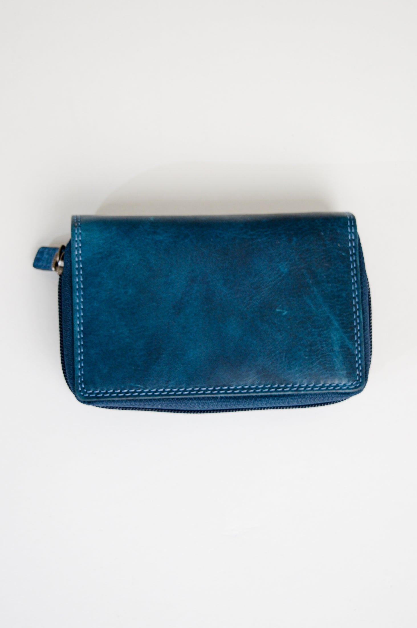 Adrian Klis 5103 Genuine Leather Women's Wallet - Blue | Slim Bifold Wallet for Everyday Use, Gift for Her, Fashion Accessory