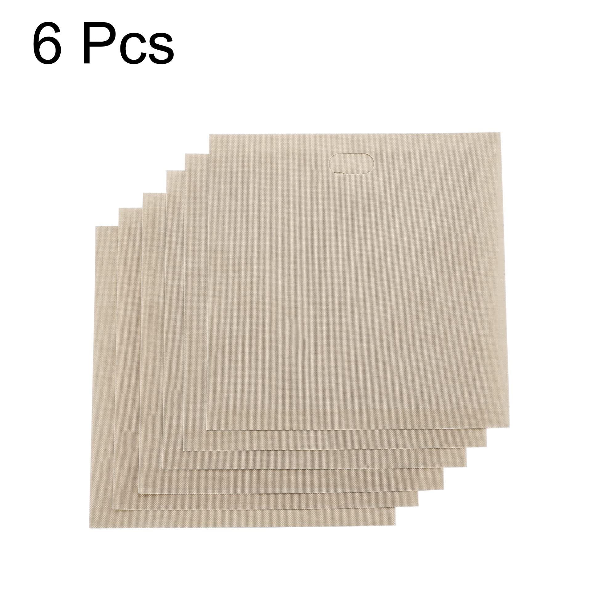 uxcell Non-Stick 160x165mm Reusable Toaster Bags - 6 Pack PTFE Heat Resistant Microwave & Grill Safe Cooking Bags for Sandwiches, Waffles & Leftovers | Perfect for Toaster Ovens, Microwaves & Camping