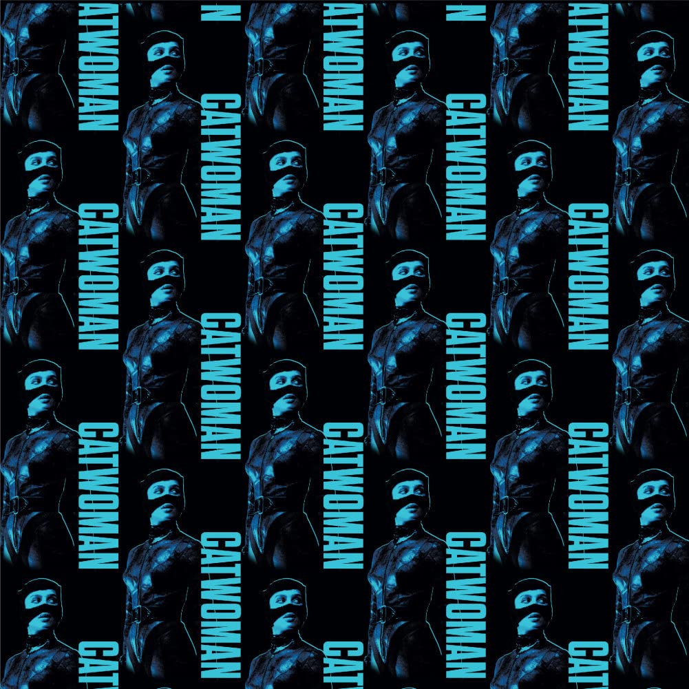 The Batman Catwoman Gift Wrap Paper Rolls - Premium Superhero Wrapping Paper for Birthdays, Christmas, Comic Con & DC Fans (GRAPHICS & MORE)