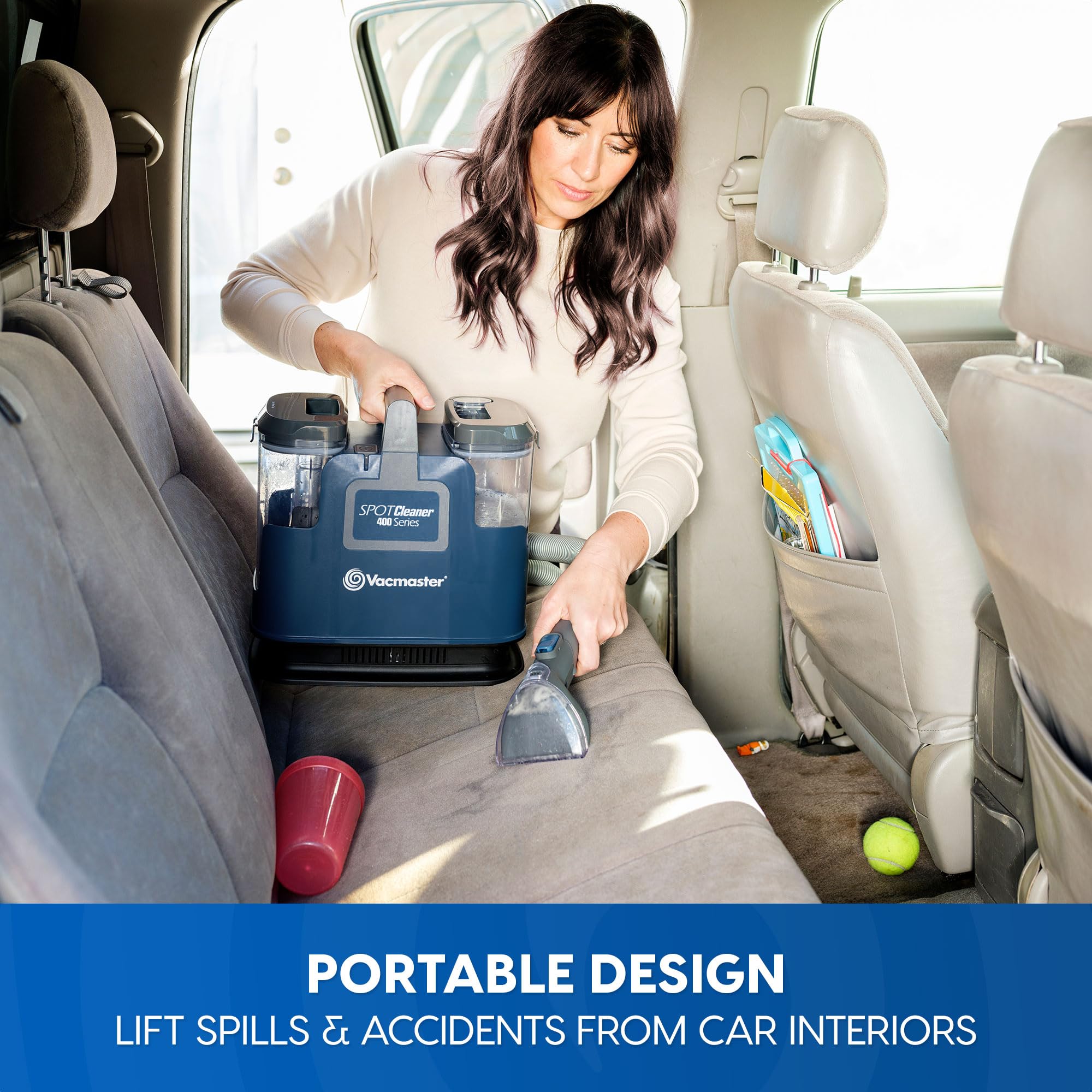 Vacmaster SCB301 400 Series Portable Carpet & Upholstery Spot Cleaner - 15Kpa Powerful Suction with Multi-Purpose Attachments for Pet Hair, Stains on Rugs & Sofas - Perfect for Home Cleaning, Pet Owners & Quick Spill Removal