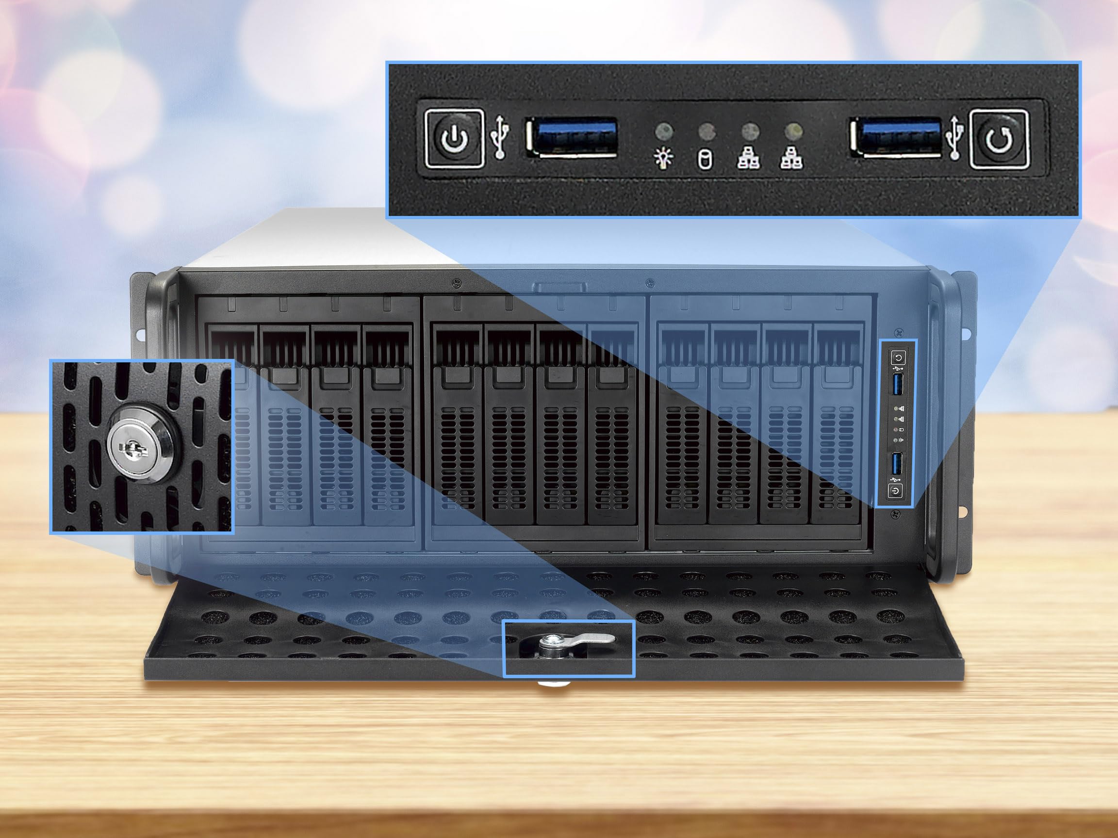 Rosewill 4U Server Chassis - 12 Bay Hot Swap HDD Rackmount Case for E-ATX Motherboards | Supports 12x 3.5