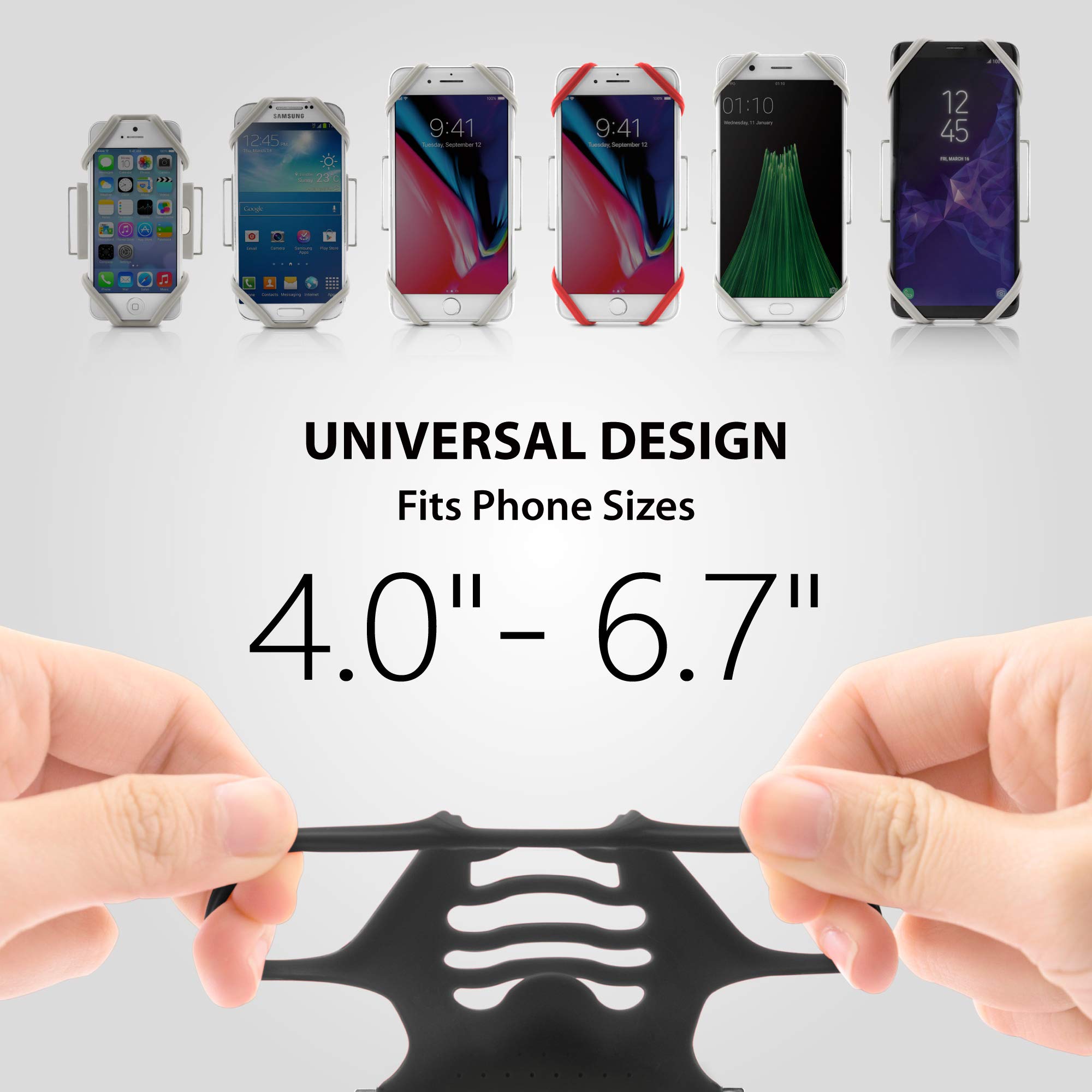 Running Armband Phone Holder for iPhone 14/13/12/11 Pro Max & Galaxy S10/S9/S8 - Adjustable Sports Armband for Smartphones 4-6.7