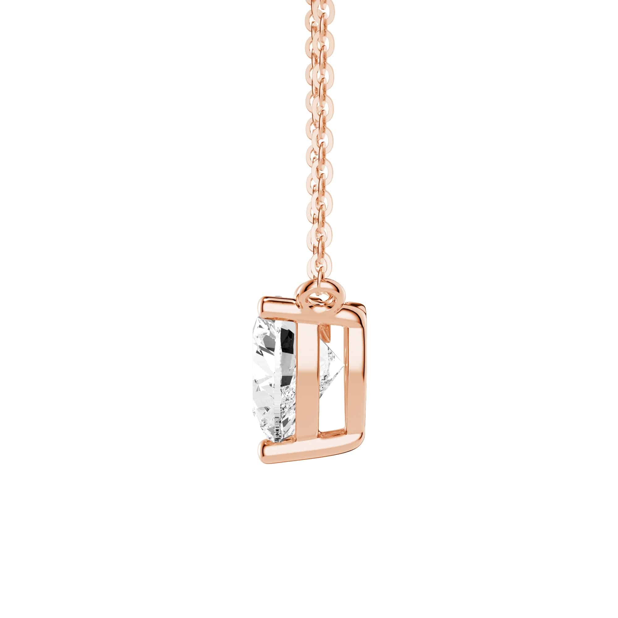 Heart Cut Moissanite Solitaire Pendant Necklace - 14K Gold Plated Elegant Jewelry Gift for Women, Valentine's Day, Anniversary & Special Occasions
