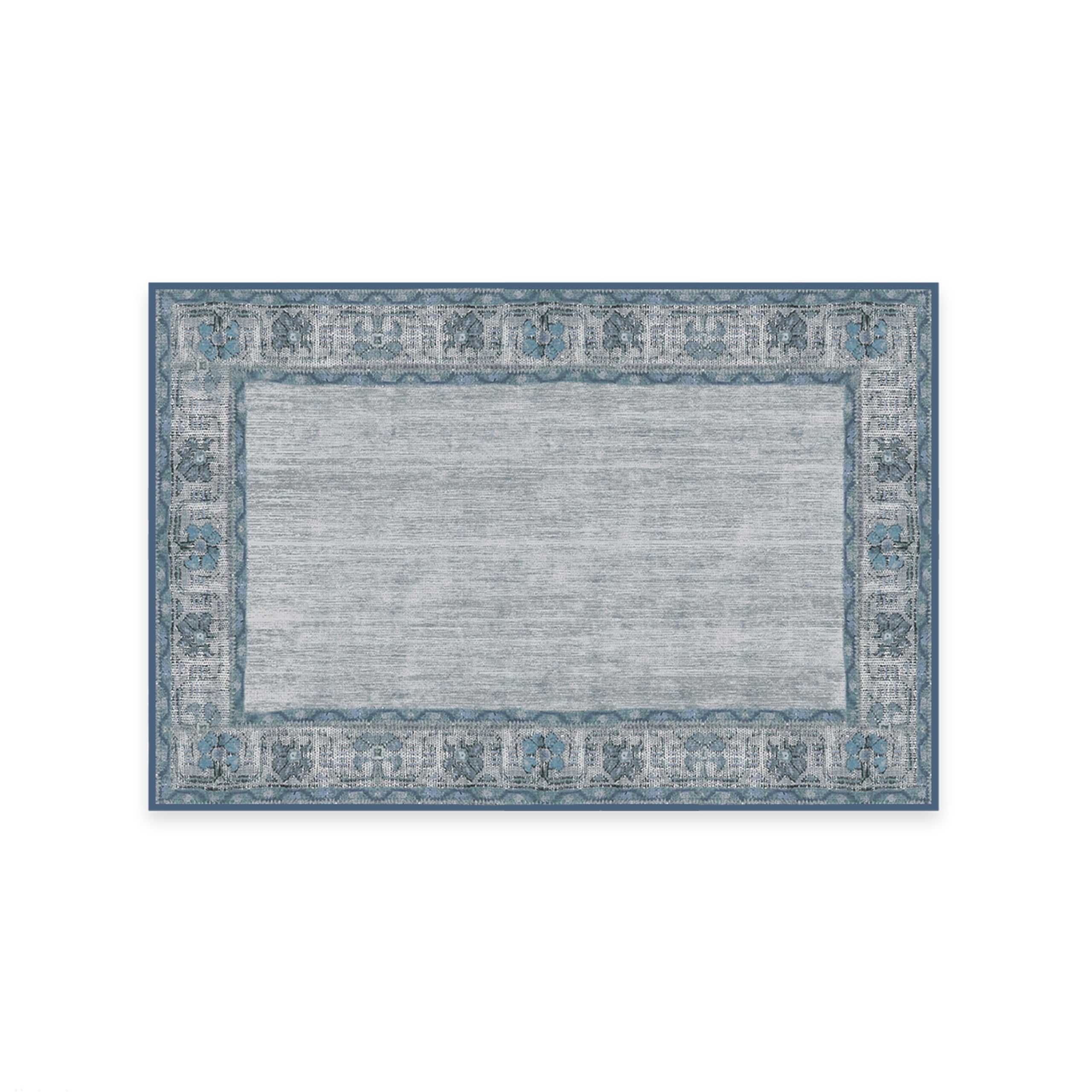 Ruggable Washable 2x3 Area Rug - Zinnia Blue | Premium Non-Slip Rug for Living Room, Bedroom, Kitchen, Office & Classroom | Waterproof & Machine Washable with Gripper Pad | Perfect for High-Traffic Areas & Pet-Friendly Homes