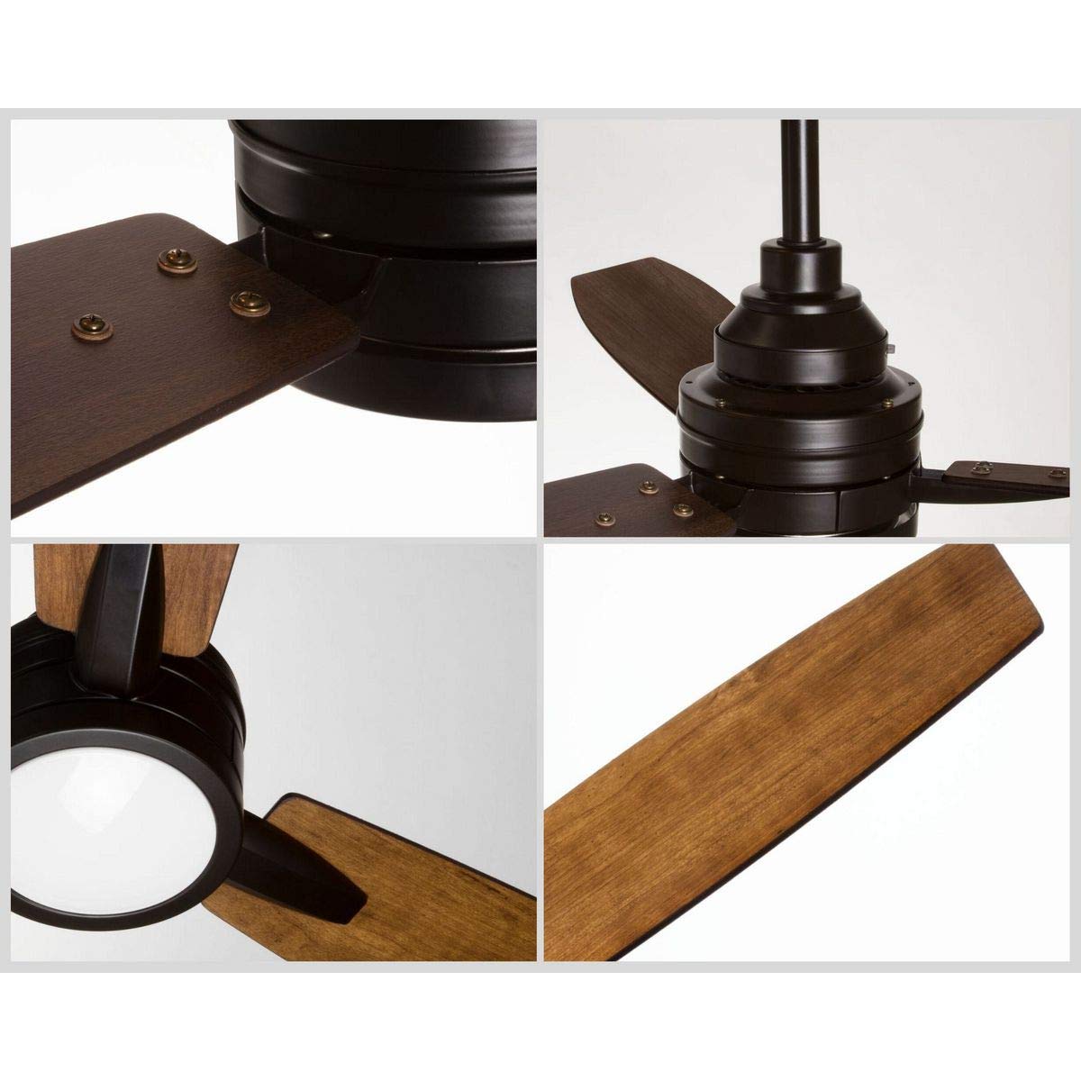 Progress Lighting P2554-2030K 3-Blade Bronze Ceiling Fan with Light Kit - Perfect for Living Room, Bedroom & Patio Cooling