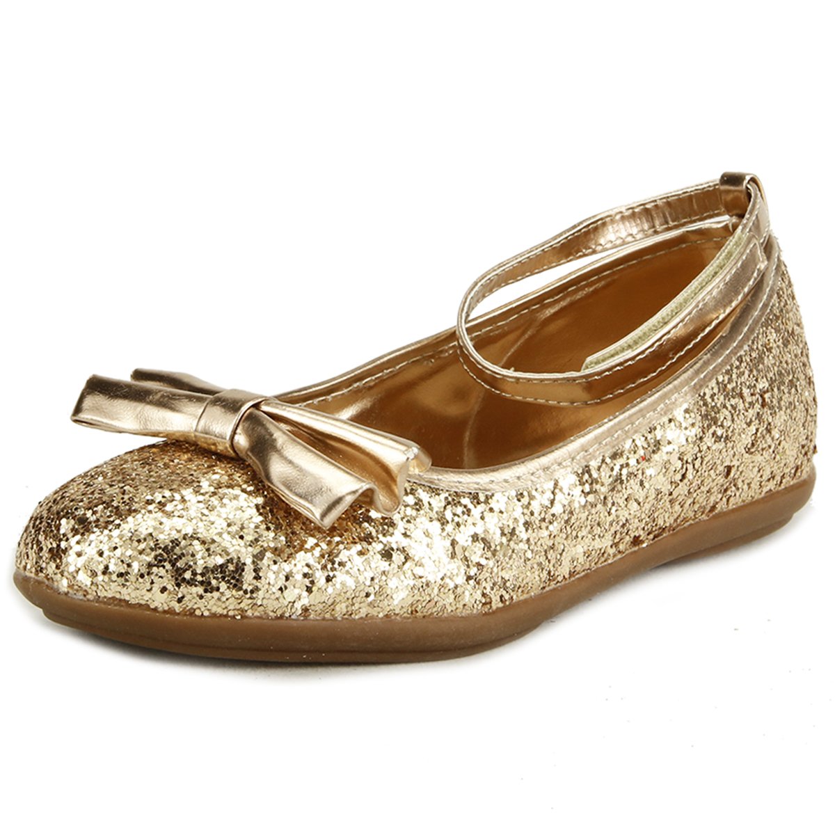 The Doll Maker Glitter Ballet Flats for Women - Sparkly Comfortable Slip-On Shoes for Dance, Party & Everyday Wear