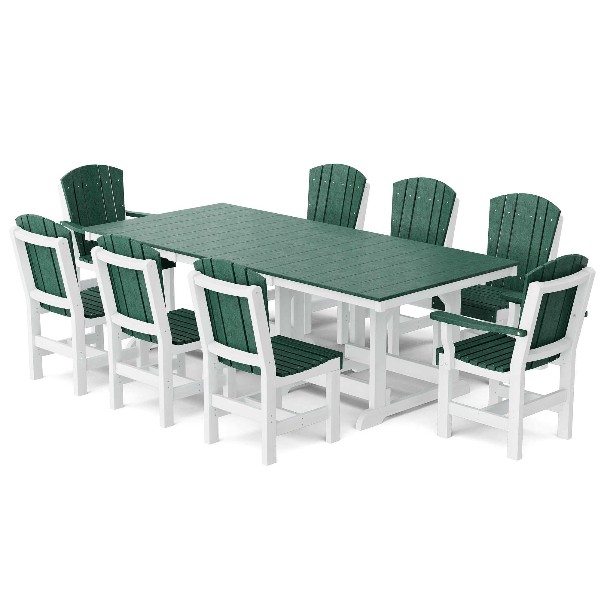 Heritage 9-Piece 44x94 Inch Dining Table Set - Perfect for Family Gatherings, Dinner Parties & Formal Dining Rooms