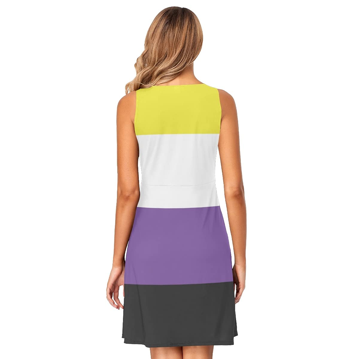 Women's Sleeveless Summer Beach Dress - Casual Sun Dress with Pockets for Vacation, Pool Party & Outdoor Activities