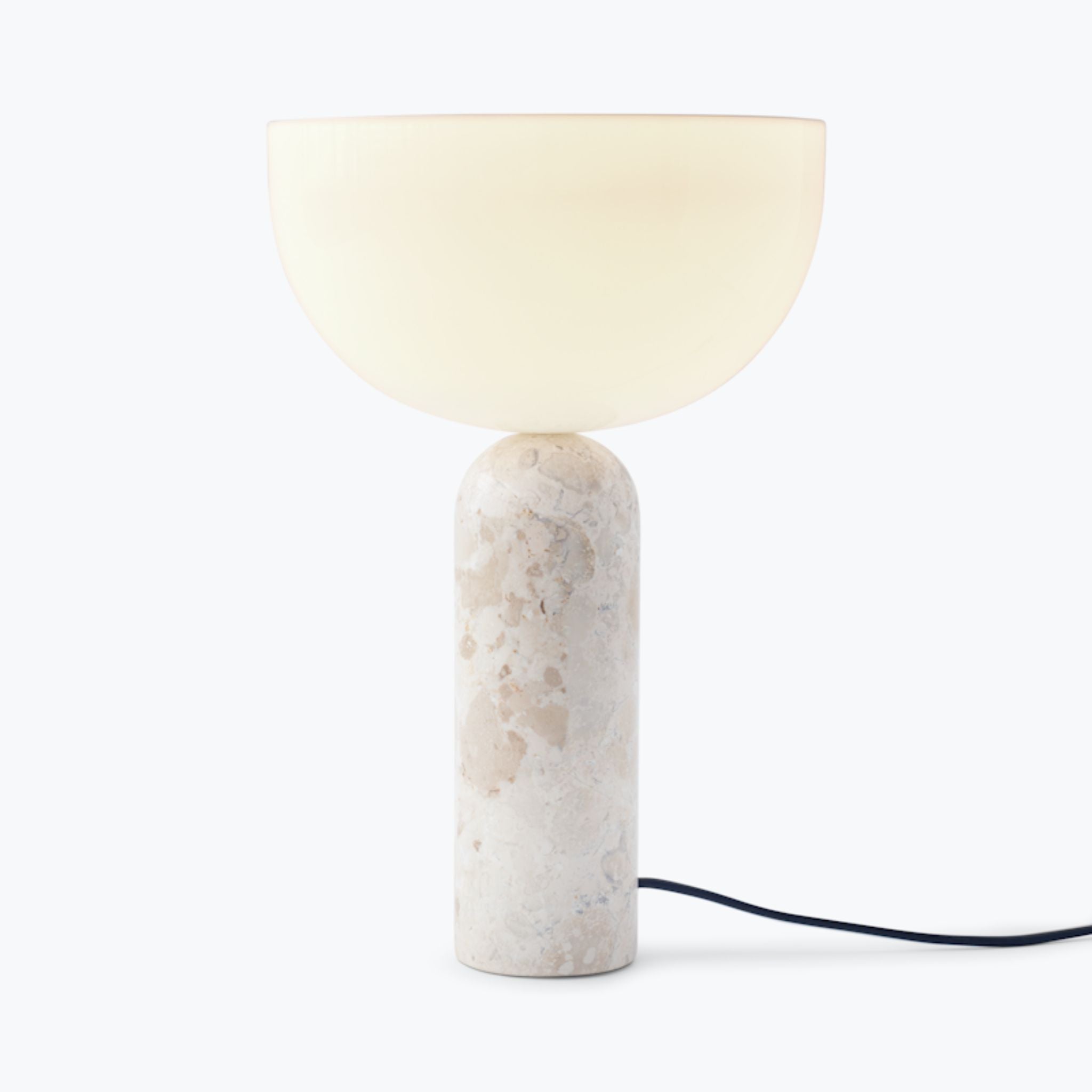 NEW WORKS Kizu Table Lamp - Modern Kunis Breccia Marble Desk Light, Large Size for Living Room & Bedroom Decor