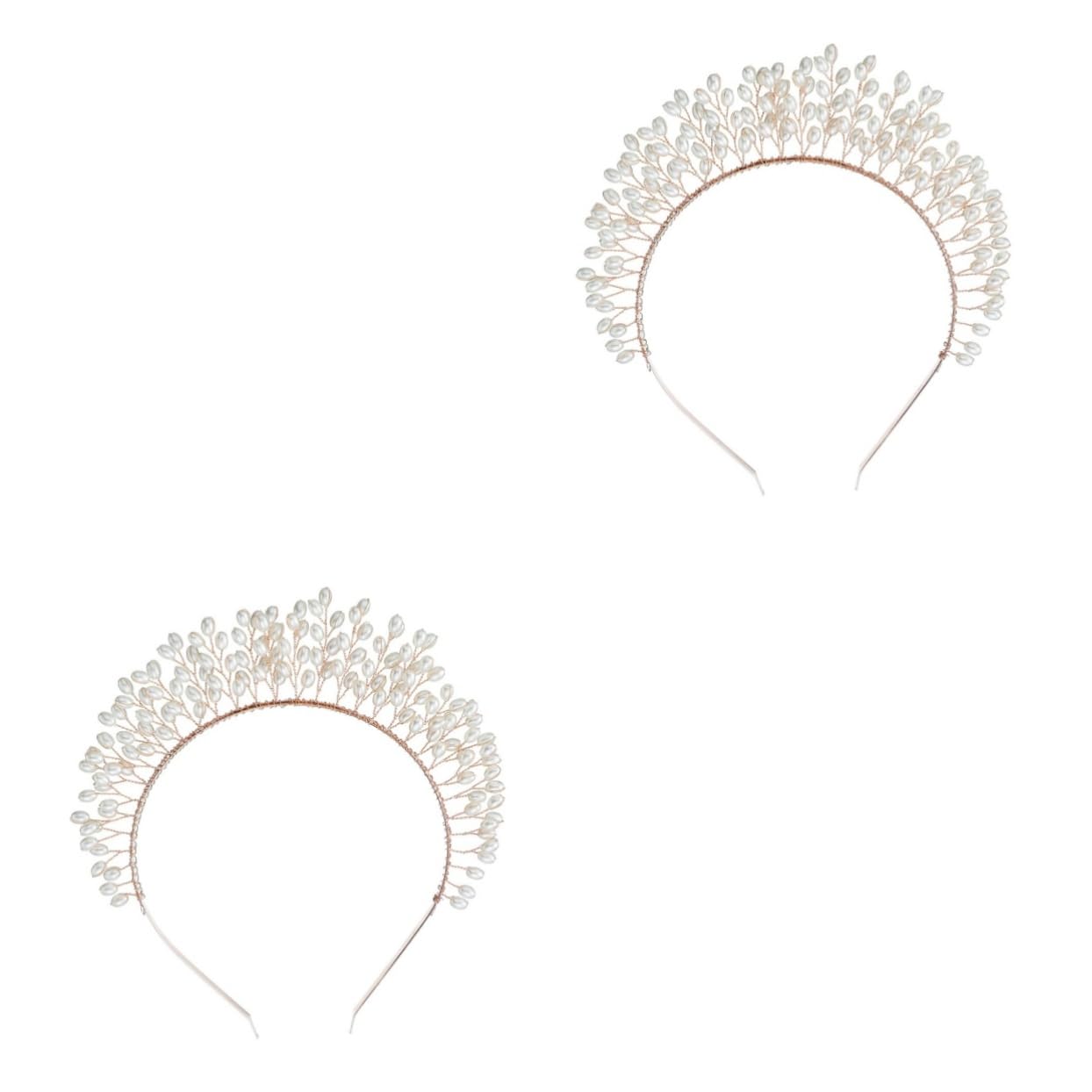 FOMIYES 2 Pack Wedding Headbands for Women - Rhinestone Embellished Bridal Hair Accessories, Wedding Headpiece for Bride, Bridal Shower, Prom, Special Occasions