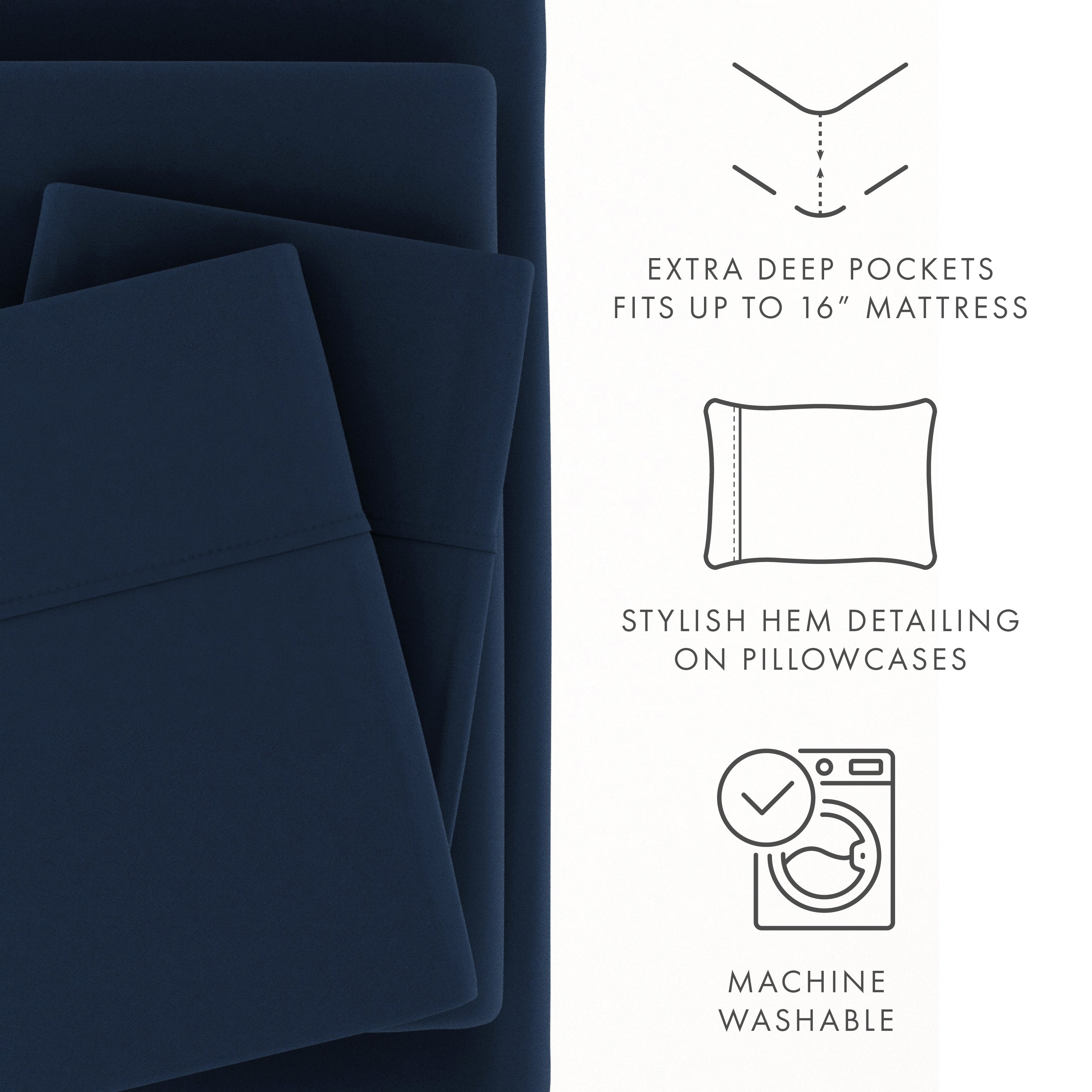 Premium 4-Piece Essential Sheet Set - Soft & Breathable Bed Sheets for Ultimate Comfort - Perfect for Bedroom, Guest Room, or Dorm
