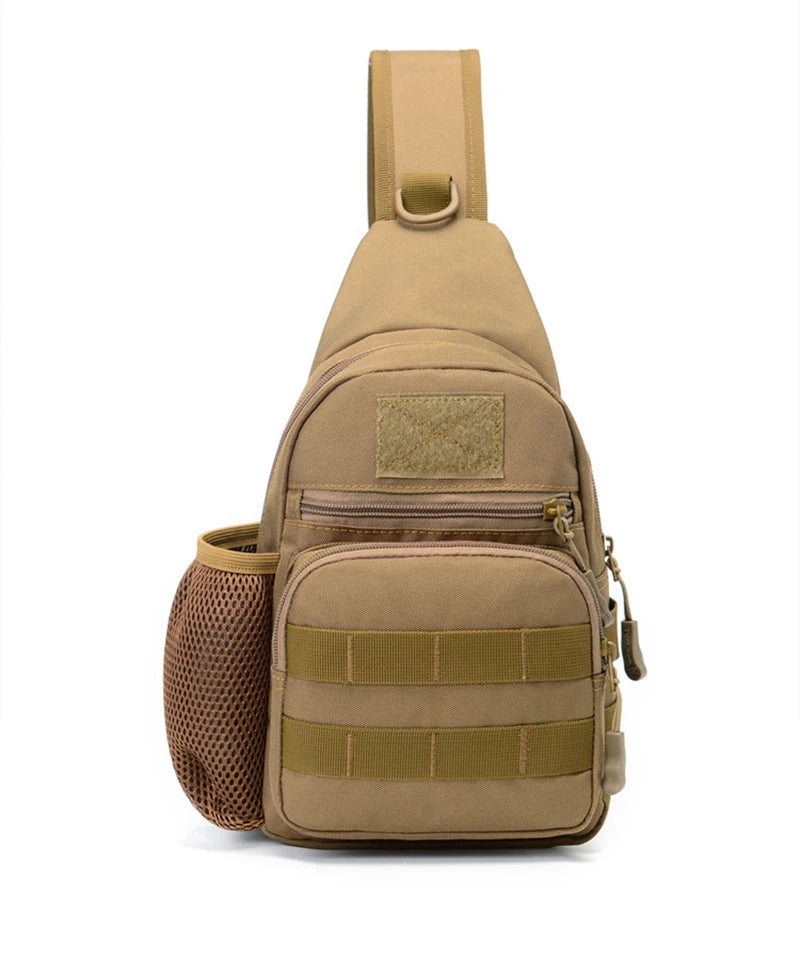 Portable Hiking & Travel Sling Shoulder Bag - MOLLE Chest Pack for Men - Outdoor Sports Bottle Pouch - Camping Hunting Fishing Backpack - Perfect for Hiking, Travel & Outdoor Adventures
