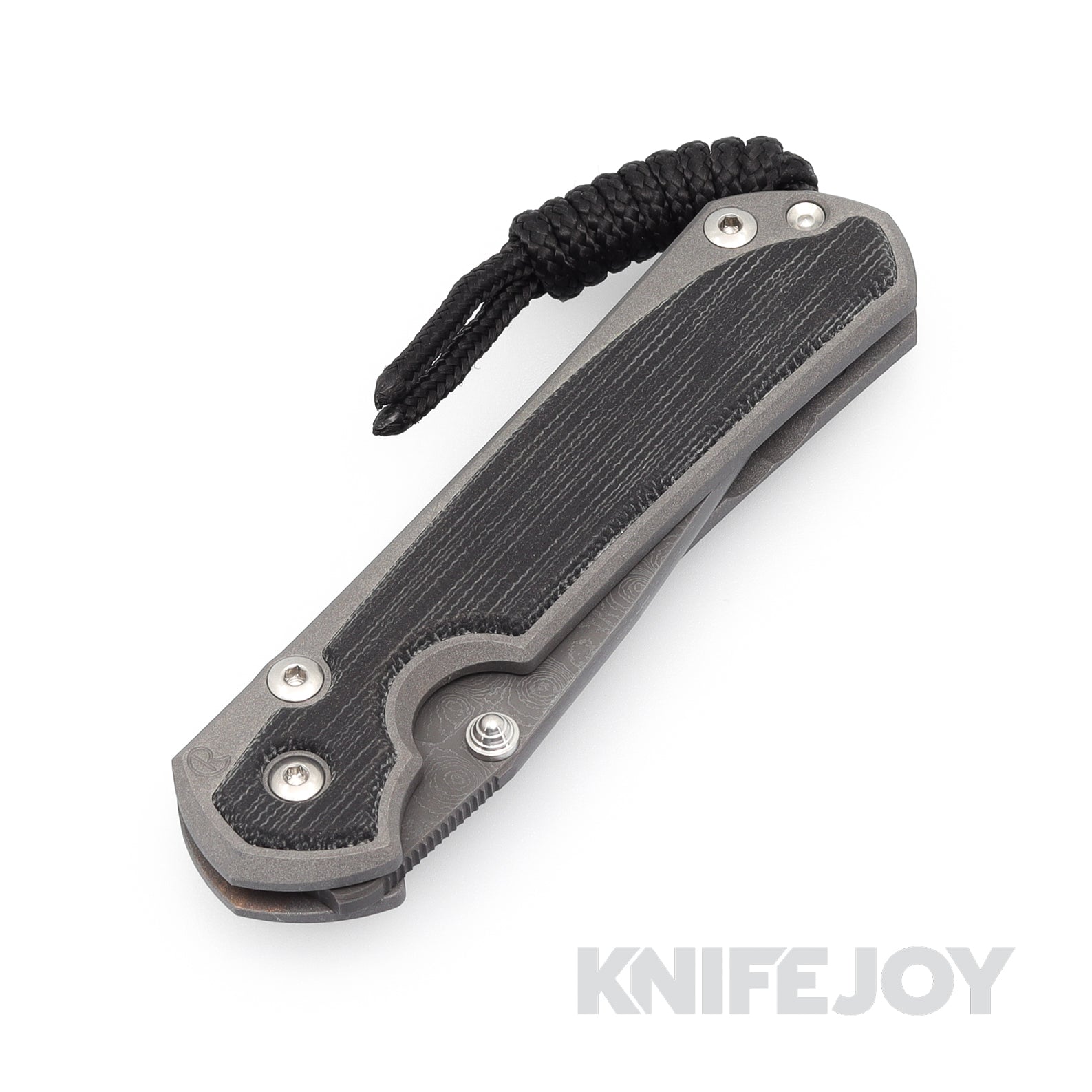 Chris Reeve Knives Small Sebenza 31 Folding Pocket Knife - Black Canvas Micarta Inlay & Raindrop Damascus Drop Point Blade - EDC, Outdoor, Camping, Survival Gear