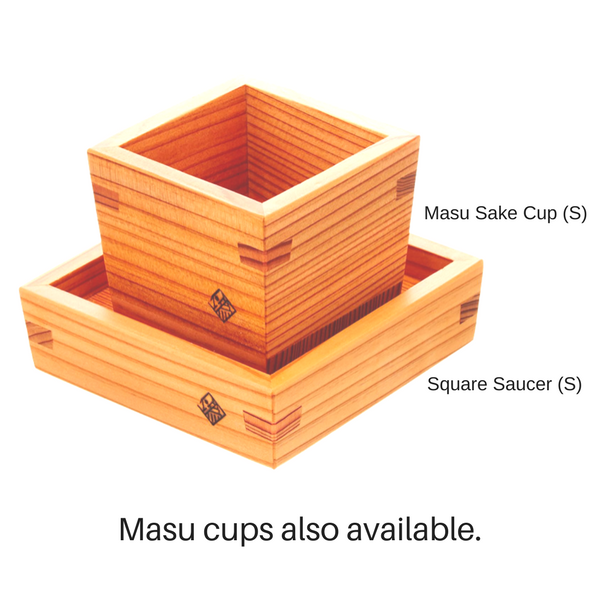 Handcrafted Japanese Cedar Square Saucer - Miranda Style Omoeraku for Sushi, Tea Ceremony & Home Decor