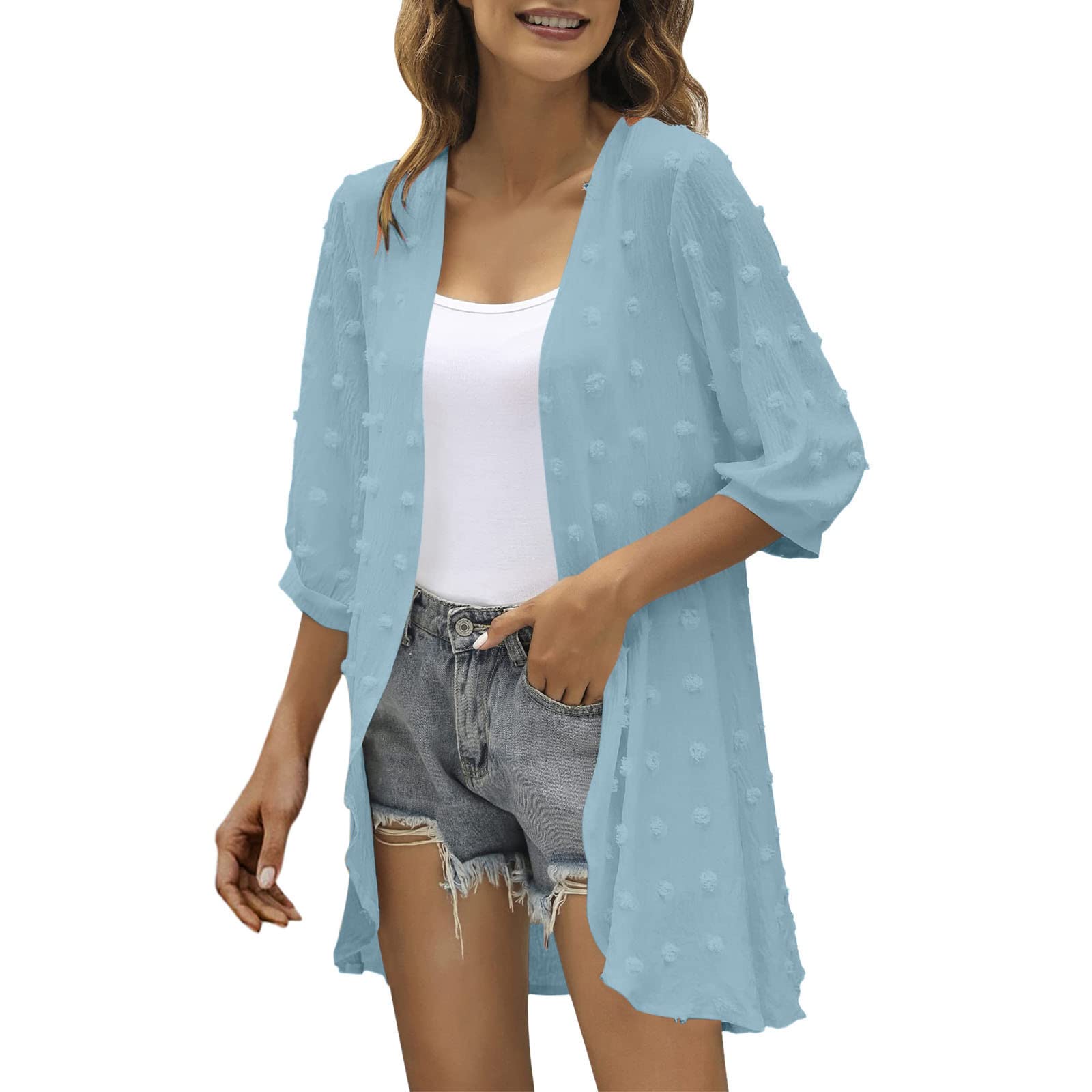 Women's Lightweight Open Front Cardigan Sweater - Halloween Pumpkin Print Asymmetric Loose Fit Jacket | Casual Fall Layering, Office Wear & Cozy Home Outfit