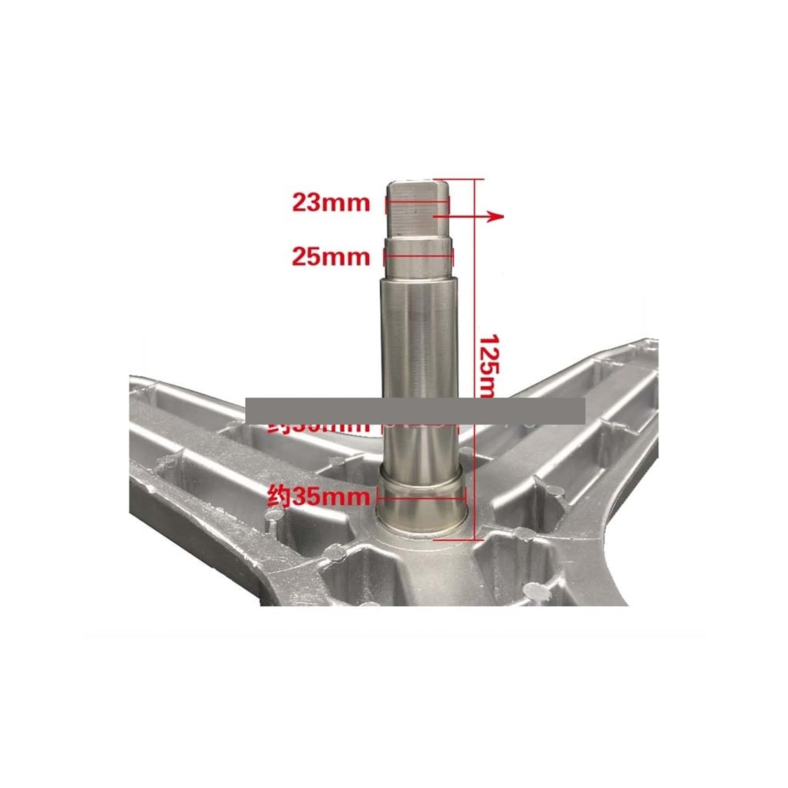 Samsung Washing Machine Three Foot Frame Flange Shaft (DC97-14369G, DC97-14370H, DC97-14370E/H) - Replacement Part for Samsung Models - Perfect for DIY Washer Repairs & Maintenance