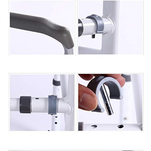 Foldable Adjustable Height Toilet Safety Grab Bar - Bathroom Handrail with Suction Cups for Elderly & Disabled - Non-Slip Support Railing for Toilet, Shower & Bathtub Safety - Ideal for Seniors, Post-Surgery & Mobility Assistance