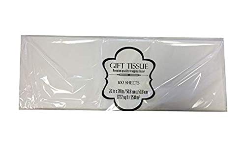100 Sheets Premium White Tissue Paper by Black Duck - Bulk Pack for Gift Wrapping, Crafts & Party Decorations