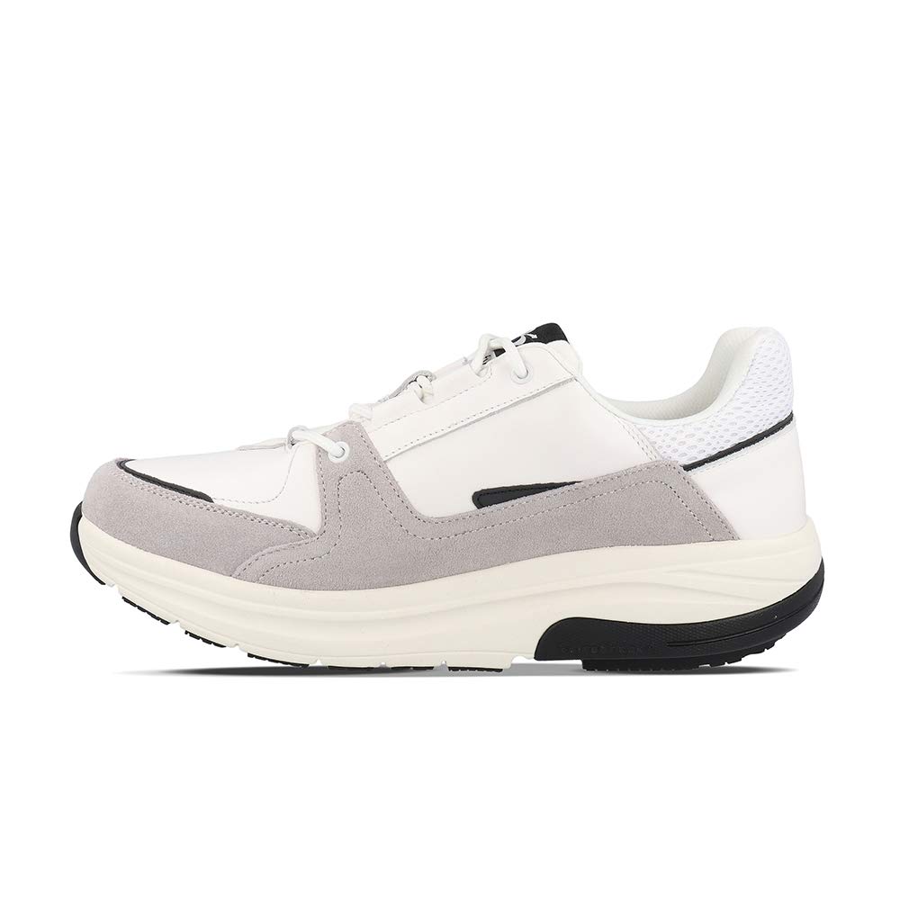 Gravity Defyer Men's G-Defy Pelekxon Leather Athletic Shoes - VersoShock Technology for Pain Relief & Comfort - Ideal for Walking, Running & All-Day Wear