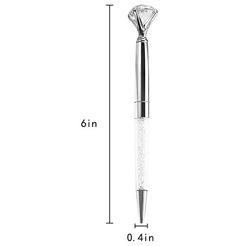 Sun Kea 3-Pack Premium Crystal Ballpoint Pens with 1.0mm Black Ink - Elegant Diamond Design Metal Pens for Office, School, and Business Gifts (Great for Promotional Giveaways & Corporate Events)