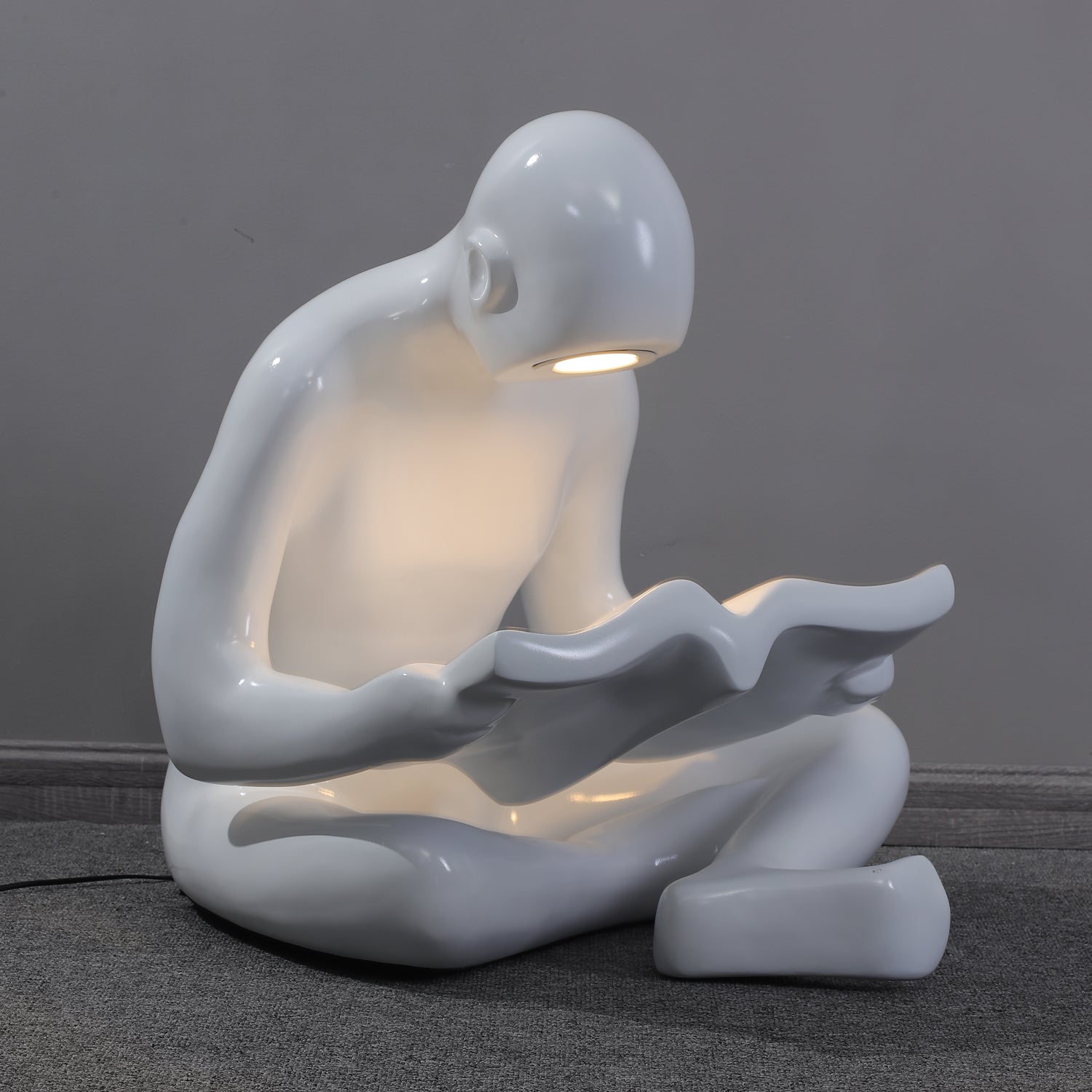 Elliott Modern Reading Sculpture Floor Lamp - Adjustable LED Light for Living Room, Bedroom, and Office - Perfect for Reading, Working, and Relaxing