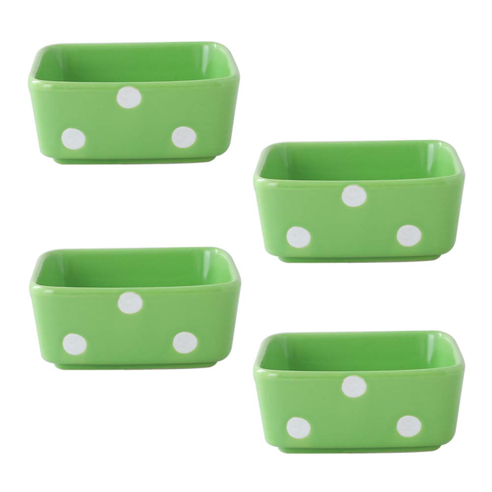 Colias Wing Dots Pattern Porcelain Ramekin Bowls - Set of 4 Souffle & Creme Brulee Dishes for Baking, Desserts, Kitchen Serving | Elegant Dinnerware for Restaurants, Catering & Home Entertaining