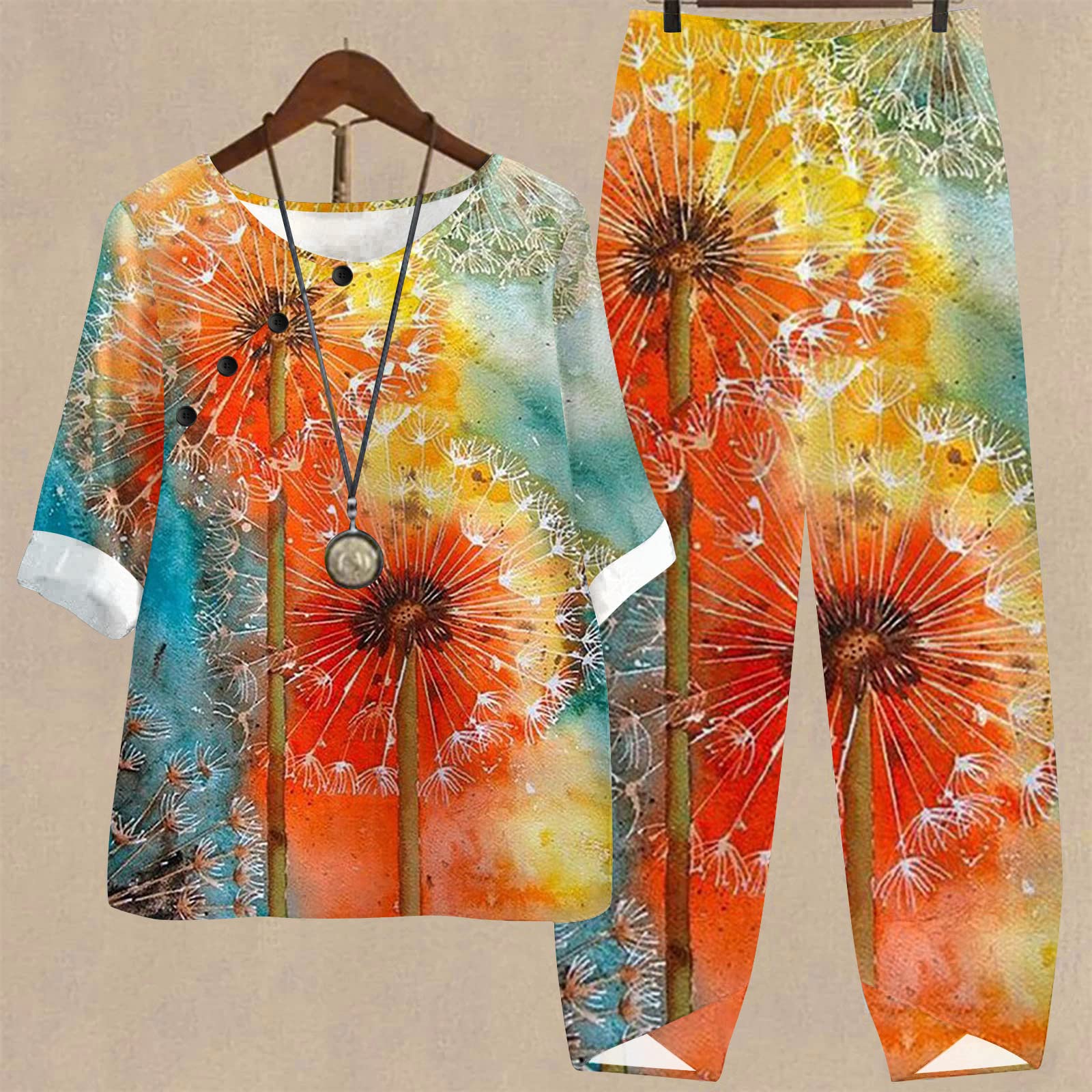 Women's Matching 2-Piece Sweatsuit Set - Comfy Lounge Wear & Vacation Outfits for Women | Plus Size Short Sets & Couple Pajamas | Perfect for Relaxing at Home, Traveling, or Casual Outings