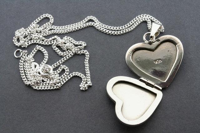 Sterling Silver Heart Locket Pendant Necklace with 60cm Link Chain - Perfect for Valentine's Day Gifts, Anniversary Presents & Romantic Occasions