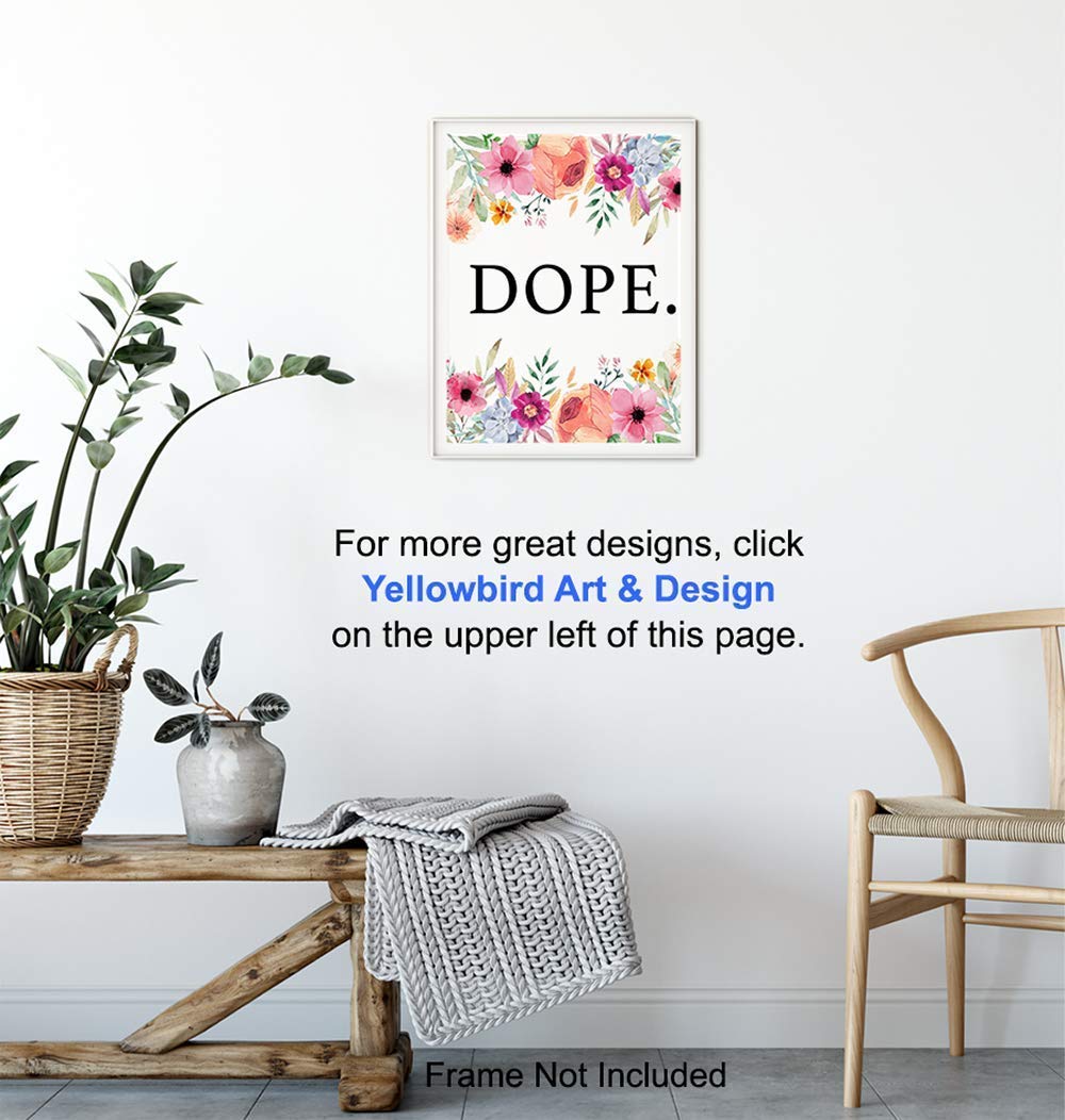 Dope Wall Art Poster - Modern Contemporary Home Decor for Bedroom, Living Room, Office & Dorm - Perfect Gift for Cannabis & 420 Enthusiasts - 8x10 Unframed Print - Ideal for Stoner Aesthetic & Bohemian Spaces