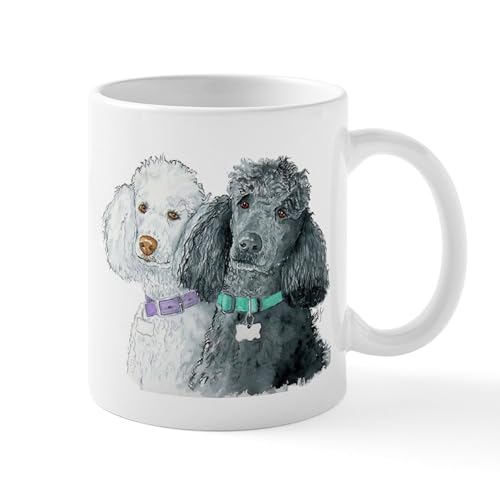 White - Two Poodles Mug