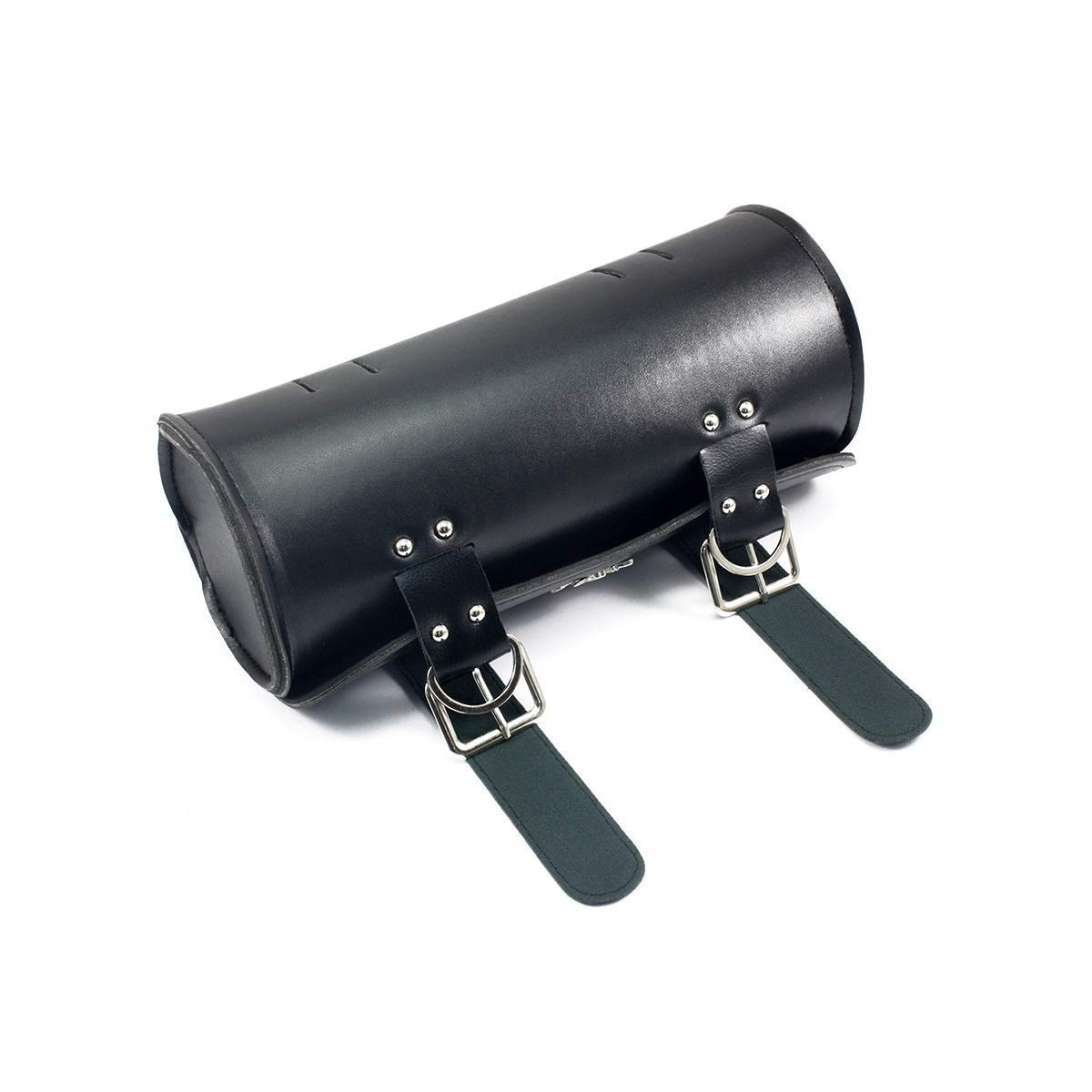 Motorcycle Skull Ghost PU Leather Front Fork Tool Bag - Waterproof Saddlebag Side Bag for Harley, Chopper, Bobber, Cruiser & Suzuki - Perfect for Storage, Travel & Long Rides
