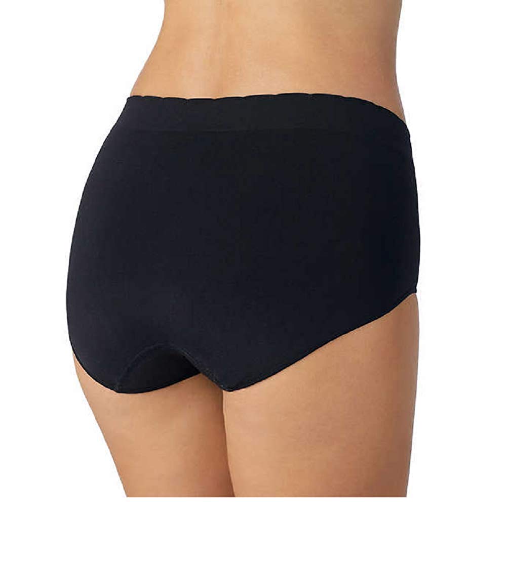 Carole Hochman Women's Silky Soft Seamless Full Coverage Modern Brief Panties 5-Pack - Regular & Plus Size Underwear Multipack for Everyday Comfort and All-Day Wear