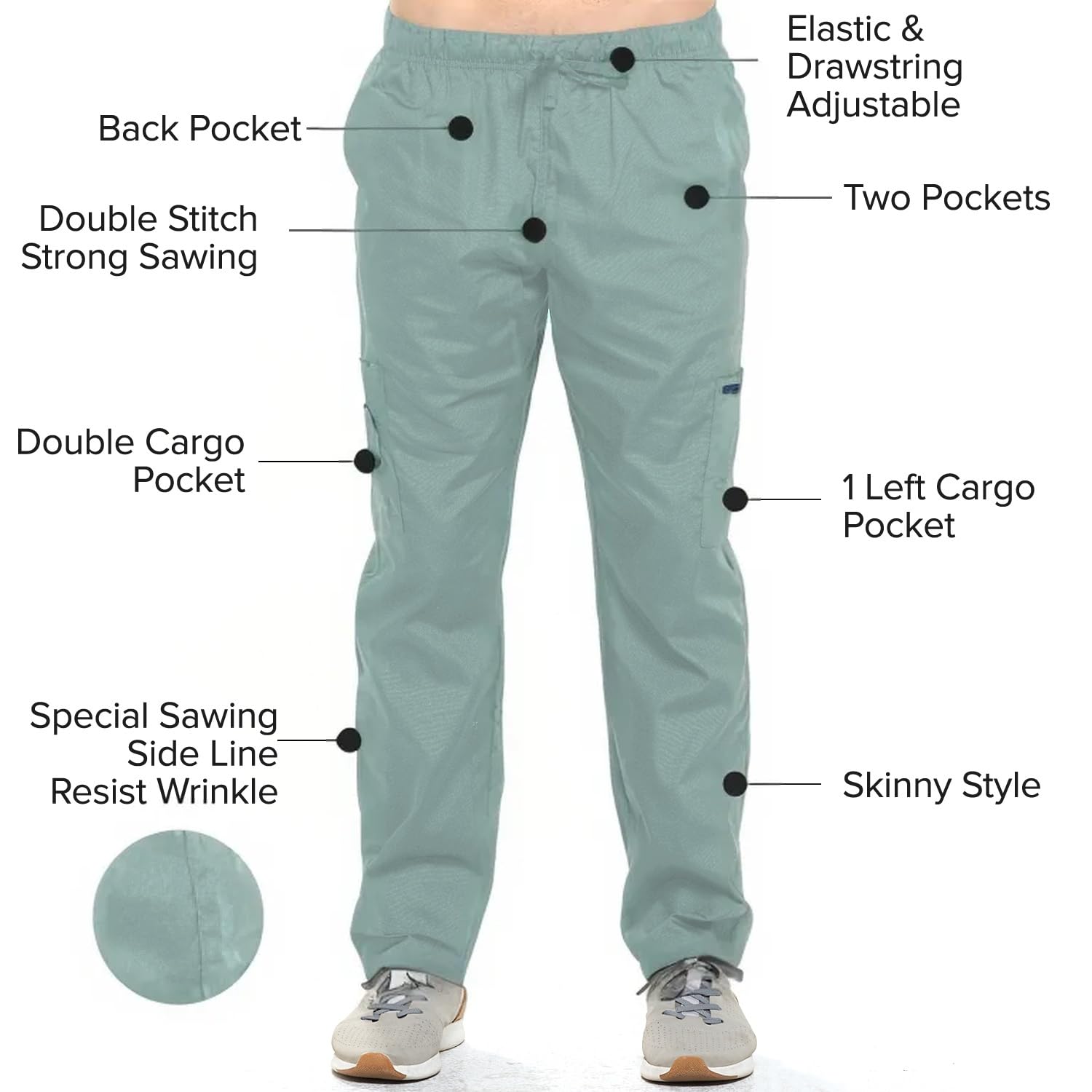 Dagacci Medical Scrubs Set for Women & Men - Comfortable Scrubs Top & Pants for Nurses, Doctors, Healthcare Professionals - Perfect for Hospitals, Clinics & Medical Work