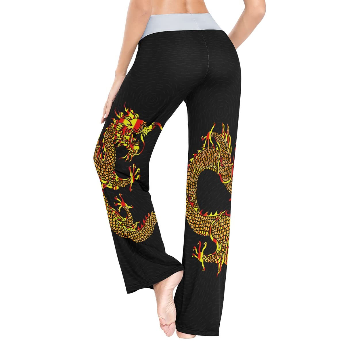 Women's Loose Comfortable Pajama Pants with Drawstring - Wide Leg Palazzo Lounge Pants for Sleep, Yoga & Home Relaxation