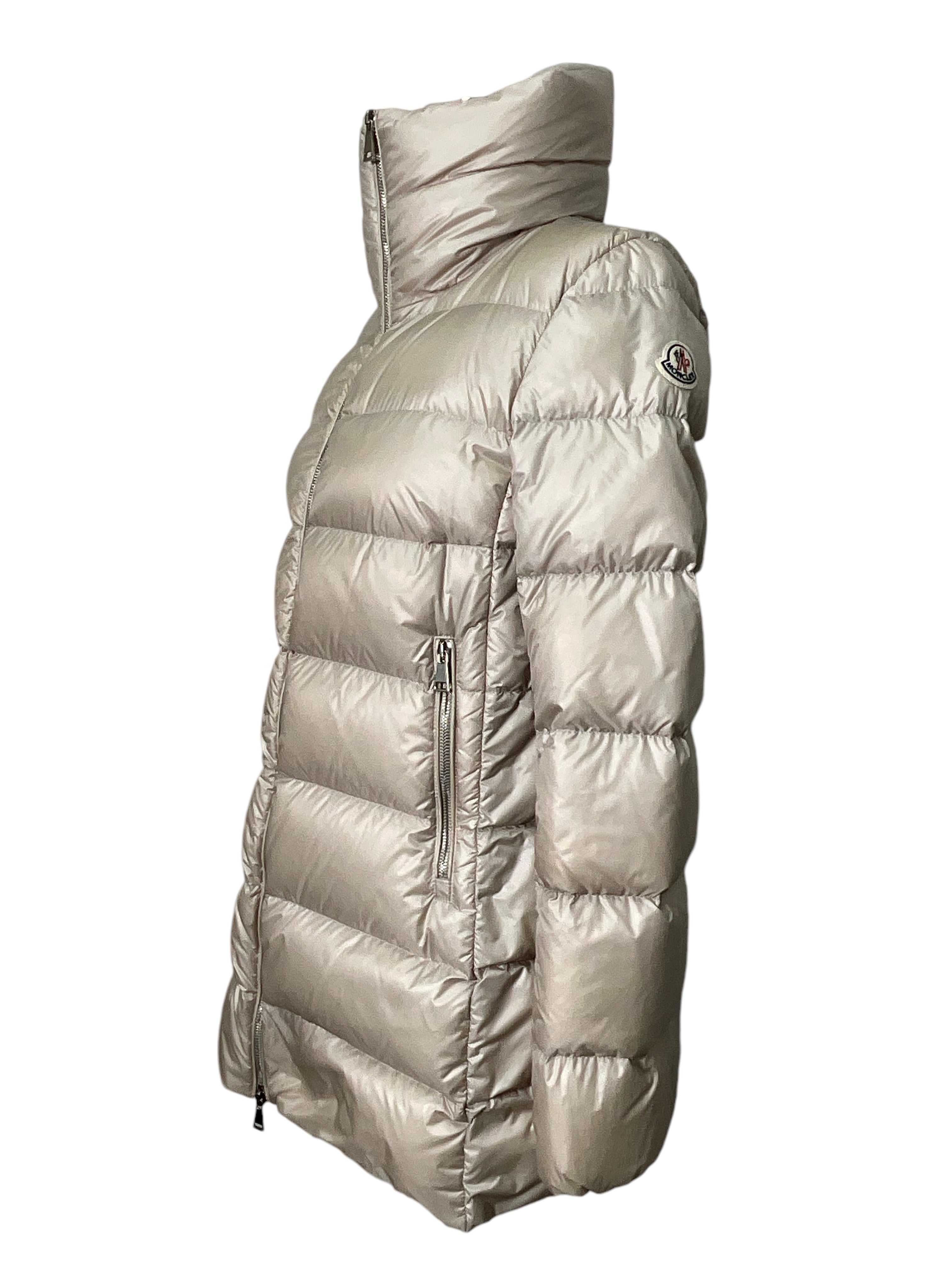 Moncler Puffy Down Jacket for Women - Lightweight Winter Coat with Hood, Waterproof & Windproof, Size S - Perfect for Skiing, Snowboarding & Cold Weather Outdoor Activities